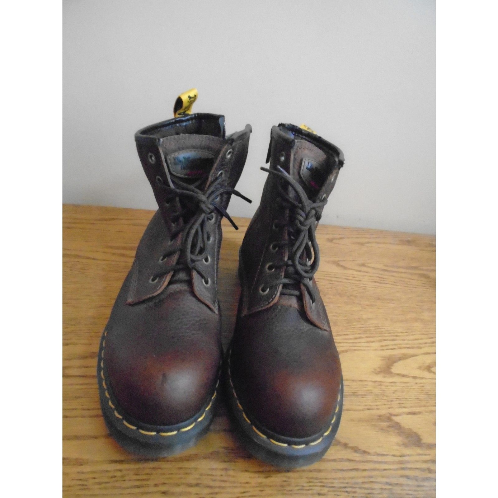Dr. Martens Industrial Steel Toe Work Boots – Brown – ladies size 10 Mens size 9