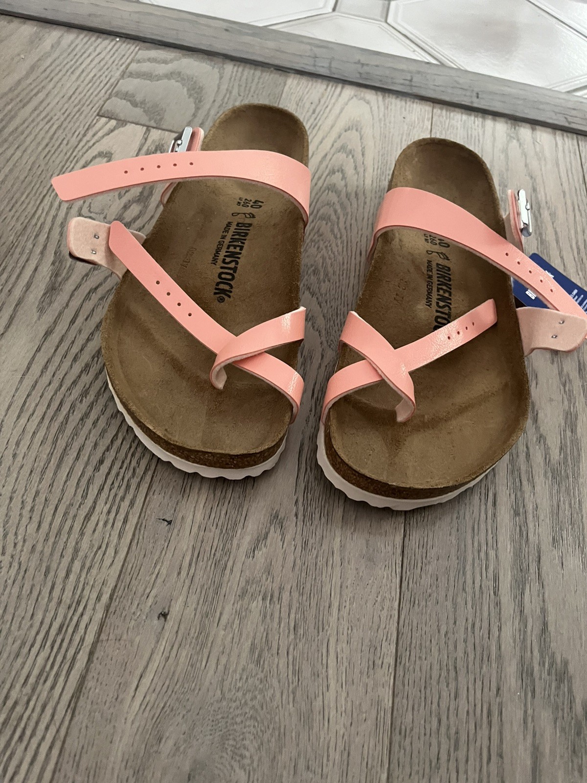 Birkenstock Mayari Coral Peach Regular Fit Size 9 Women EU 40
