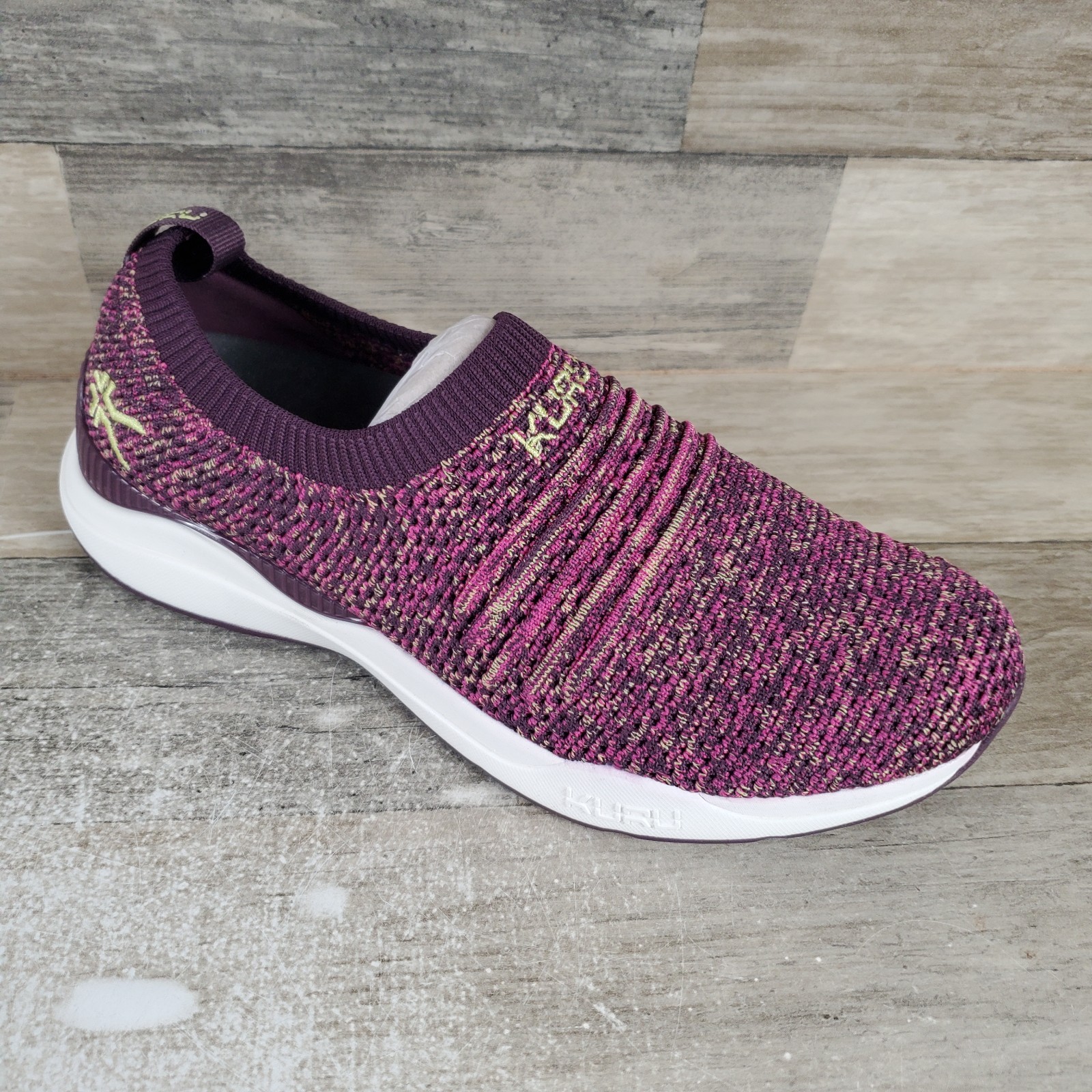 KURU Stride Slip On Shoes Sz 7.5 Walking Plum Purple Confetti Orthopedic Sneaker