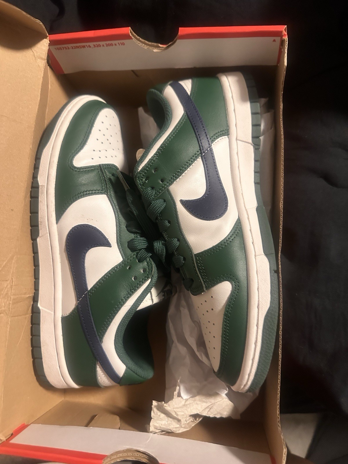 Nike Dunk Low Gorge Green Midnight Navy DD1503-300 Women’s Leather Sneakers 2023