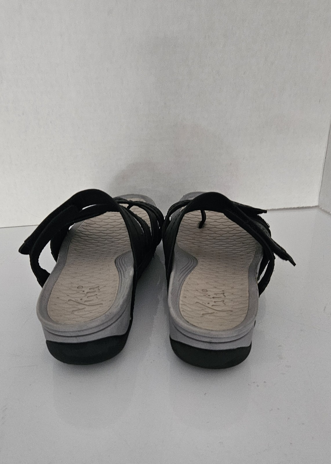Yuu Sandals Slip On Black Synthetic Arch Support Women’s Size 7 Pre-owned