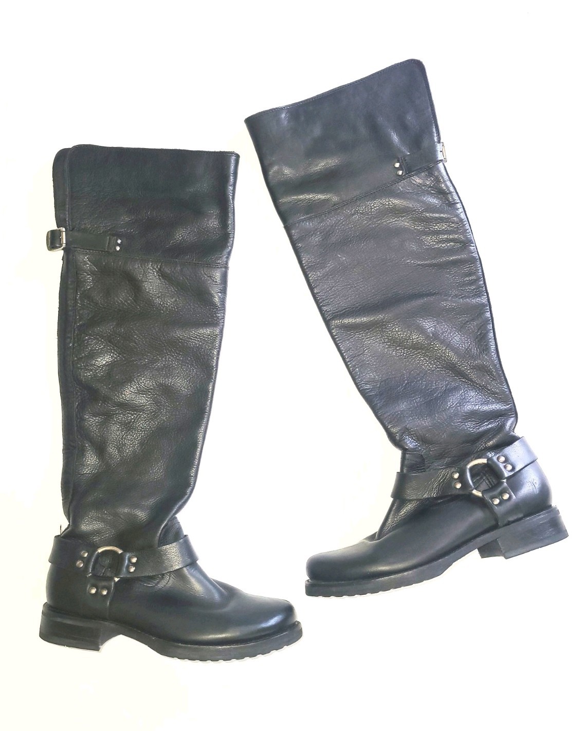 Frye Veronica Rare 2 Way Over The Knee Harness Moto Biker Riding Boots 7.5 B