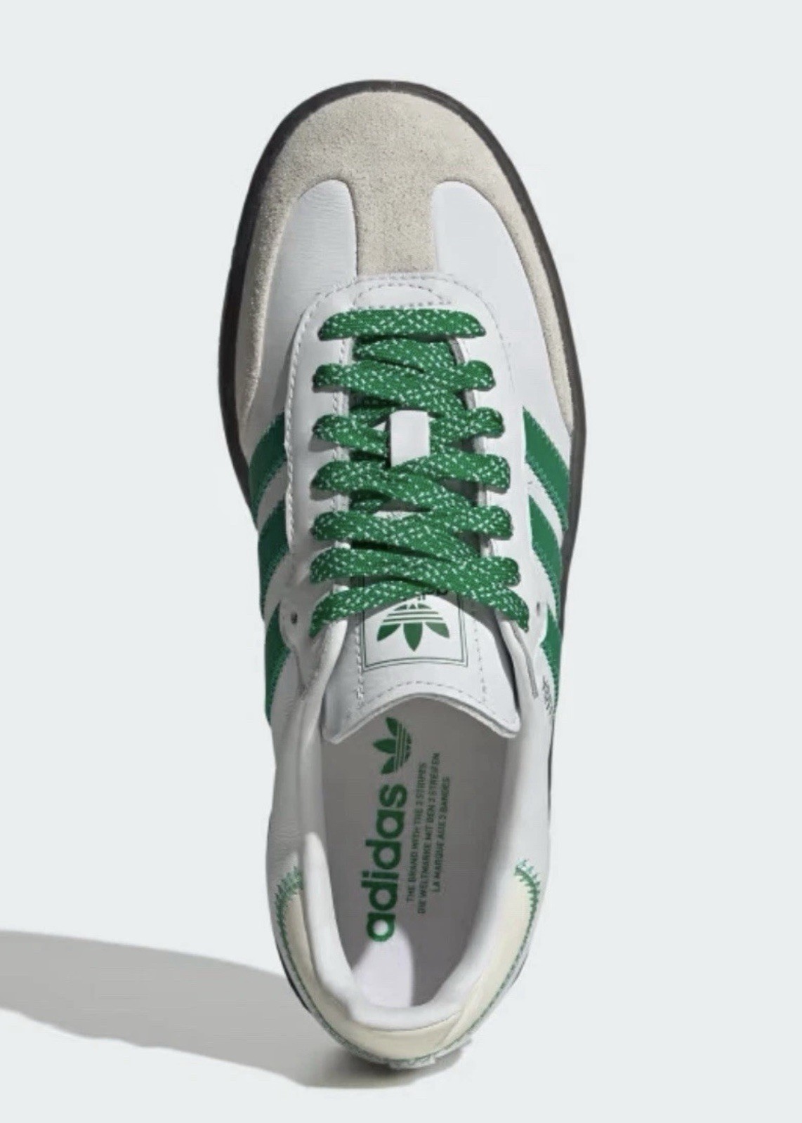 adidas SAMBAE W Sneakers Size 5.5 Womens Cloud White/Green/Off White IE9105 NEW