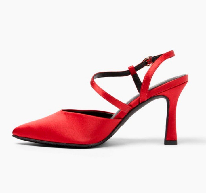 A New Day Women’s Rosemary Red Satin Heels, Memory Foam Insole Sz 10 New W/ Box