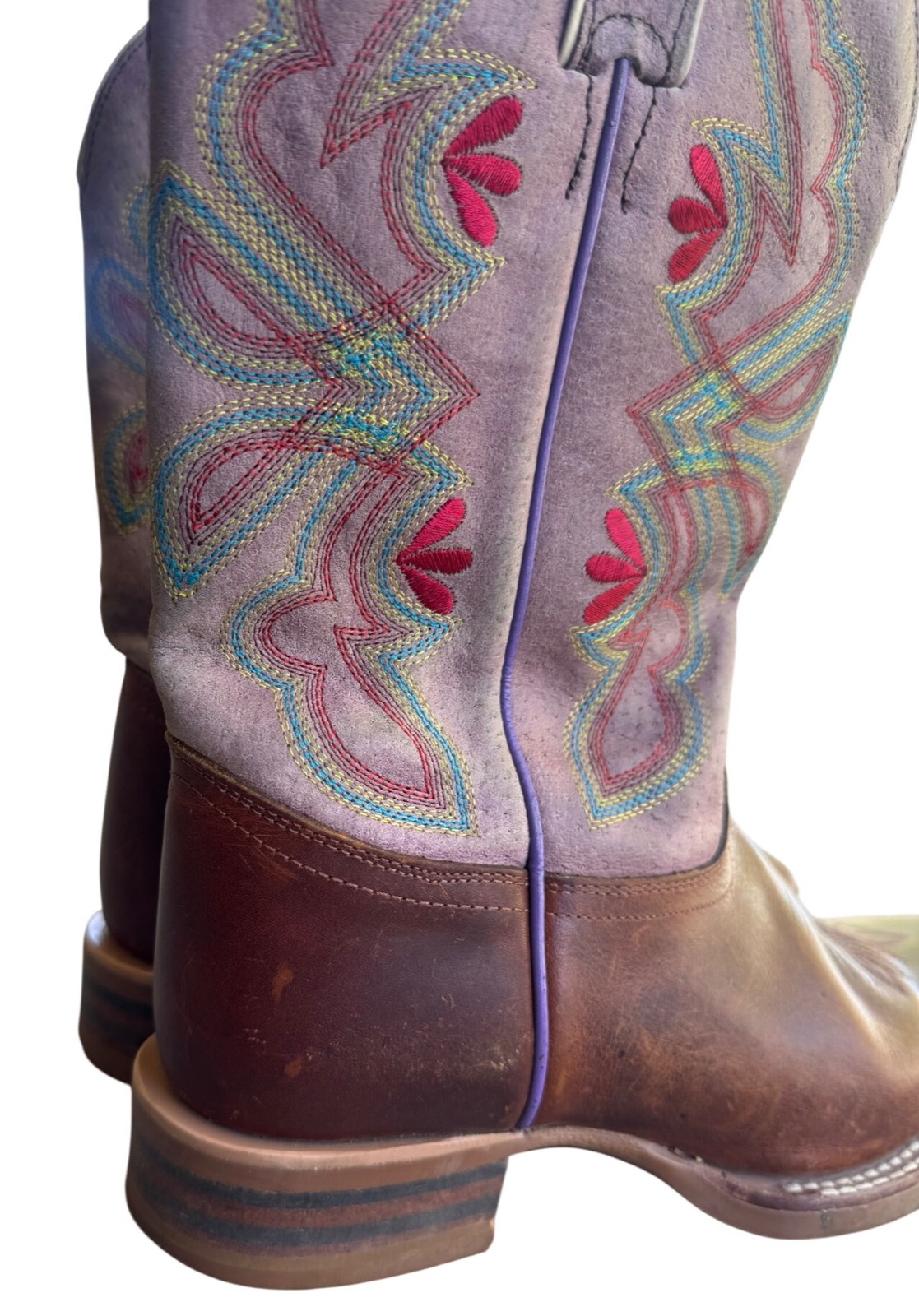 Tony Lama Women’s 3R Sz 7.5B Crockett Narrow Square Toe Cowboy Boots Chocolate