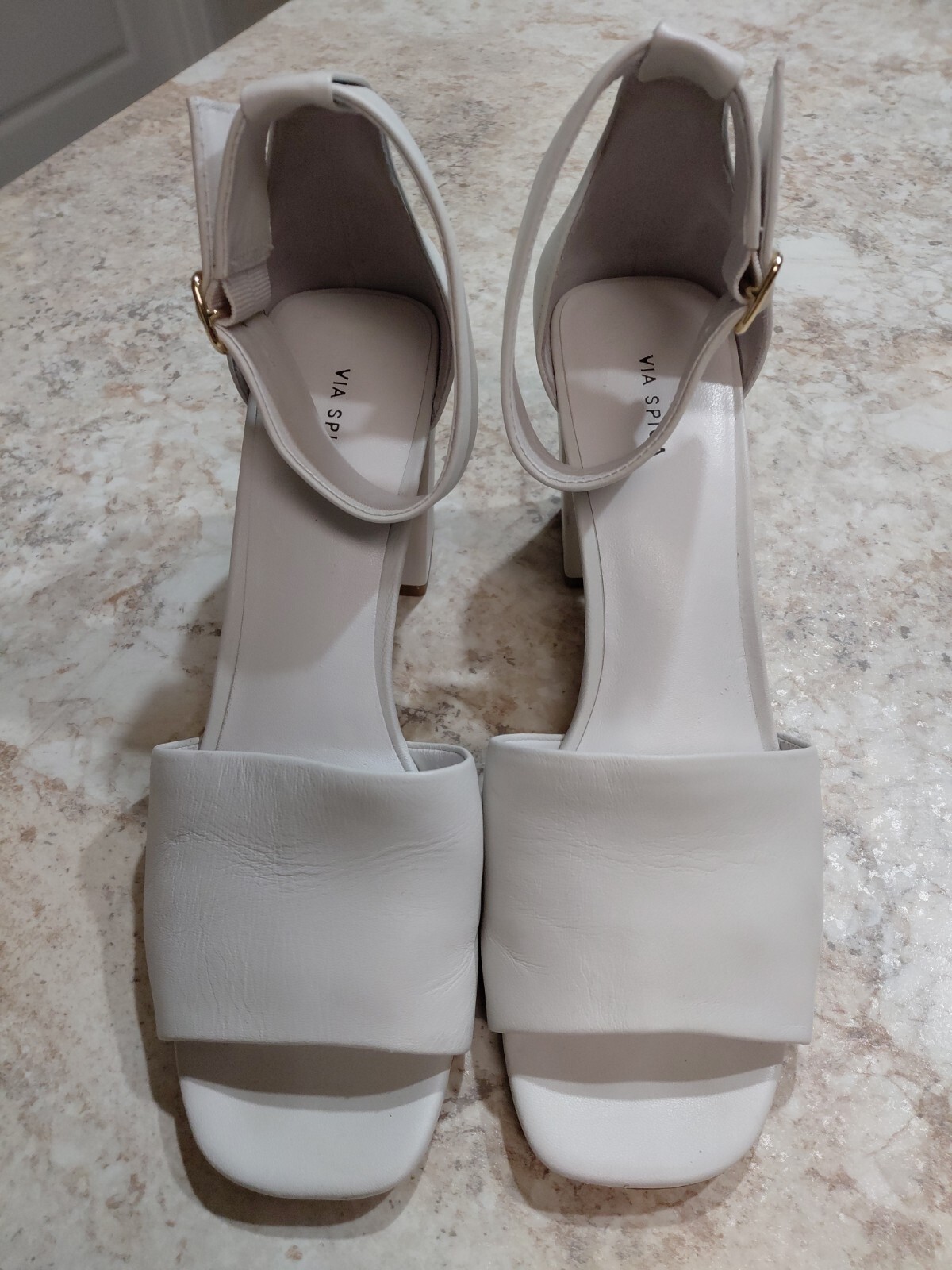 Via Spiga Sandals White Size 8.5 Perfect For Summer Excellent Condition #190