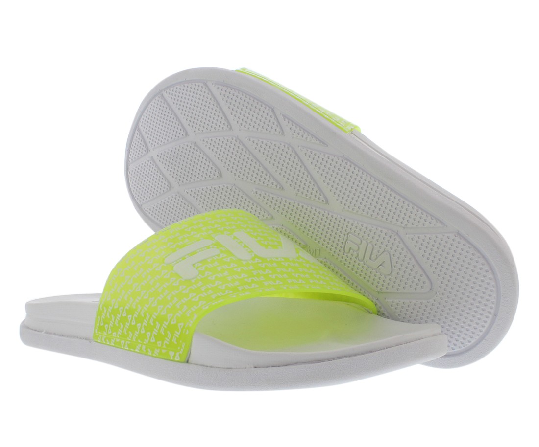 Fila Drifter Lux Repeat Womens Shoes Size 7, Color: White/Neon