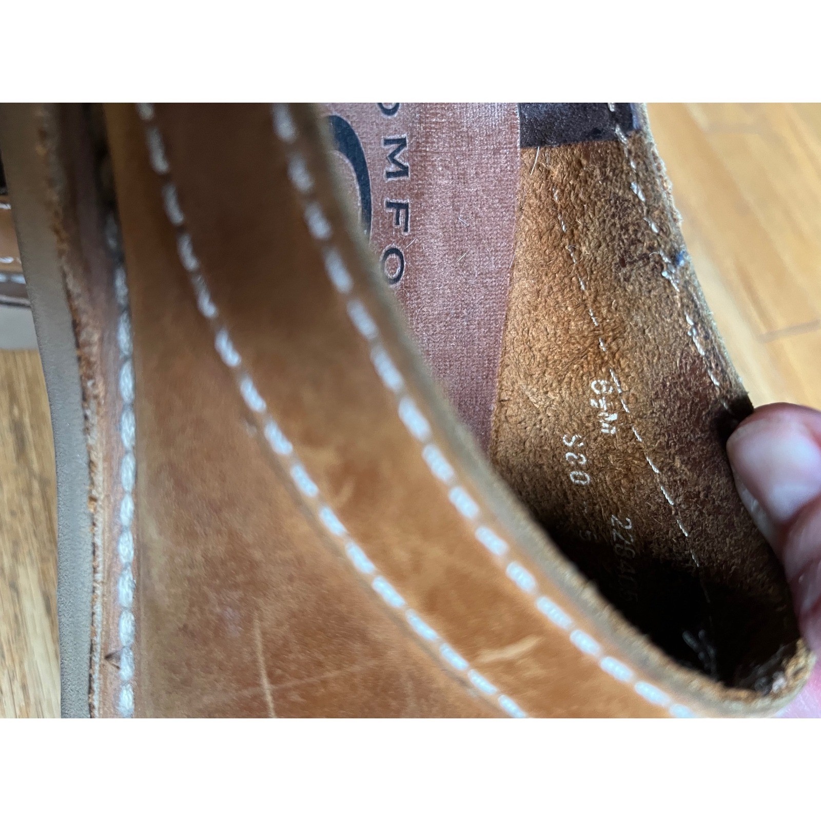 Vintage Dexter Full Grain Leather Clogs Mules Slip On Women Brown Y2K 90s READ