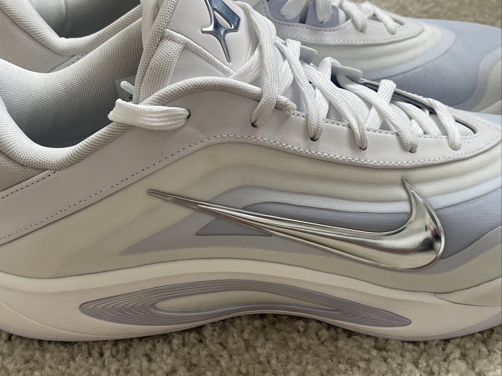 Size 14 Nike A’One OG Pearl White Basketball Shoes Sneakers FZ 8605-100