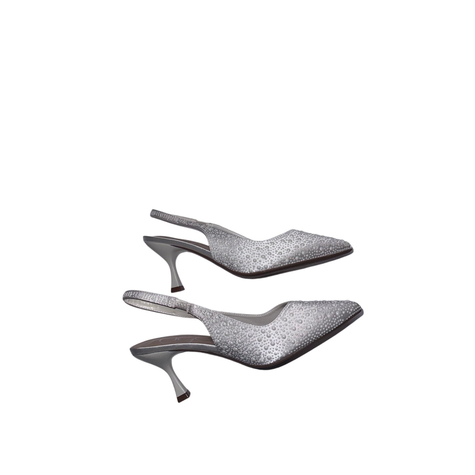 Sugar White Pearl Embellished Slingback Heel Women’s 10 NWOT