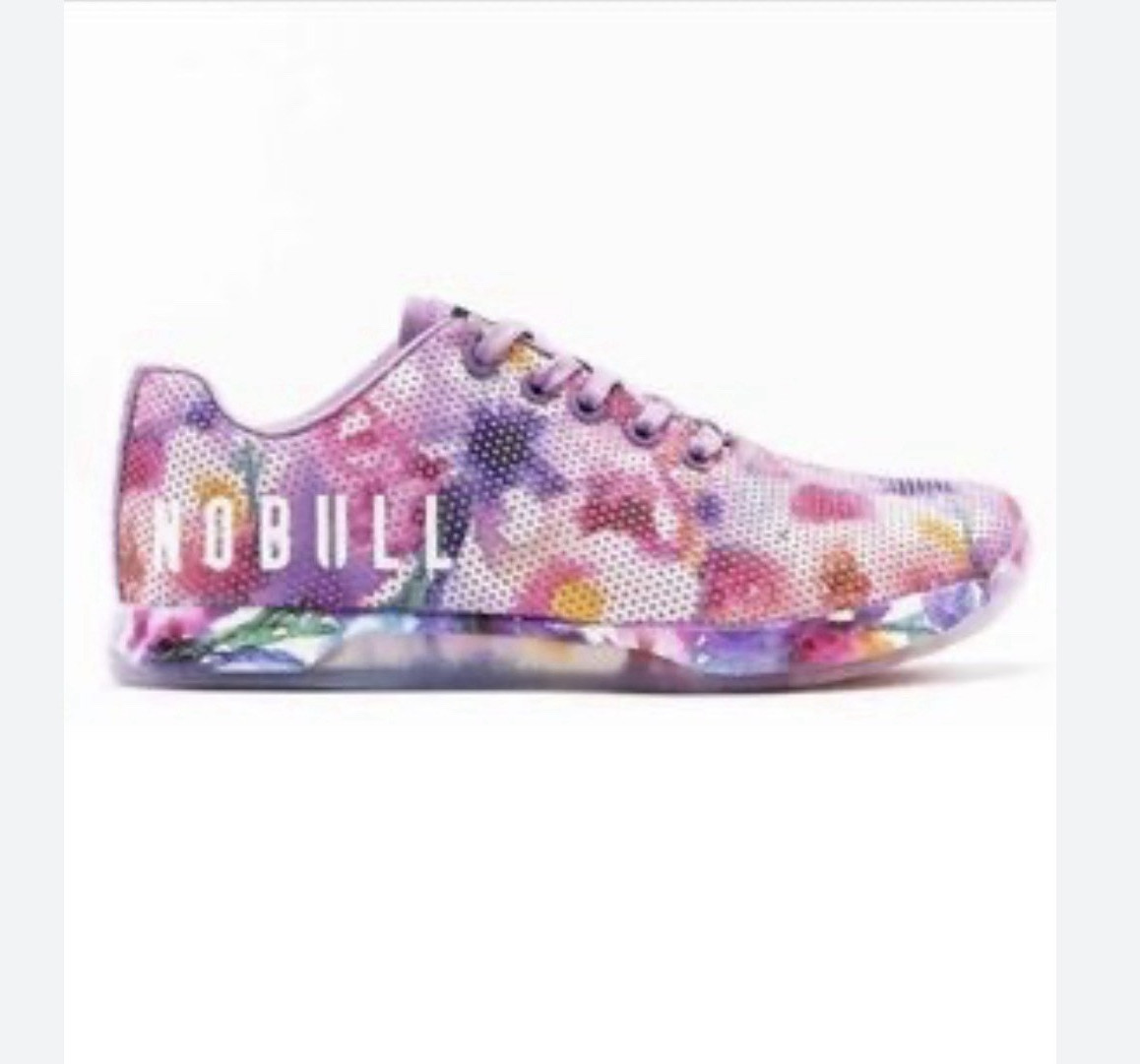 NOBULL Women’s Low Top Floral Purple/Multicolor Lace-Up Athletic Sneakers