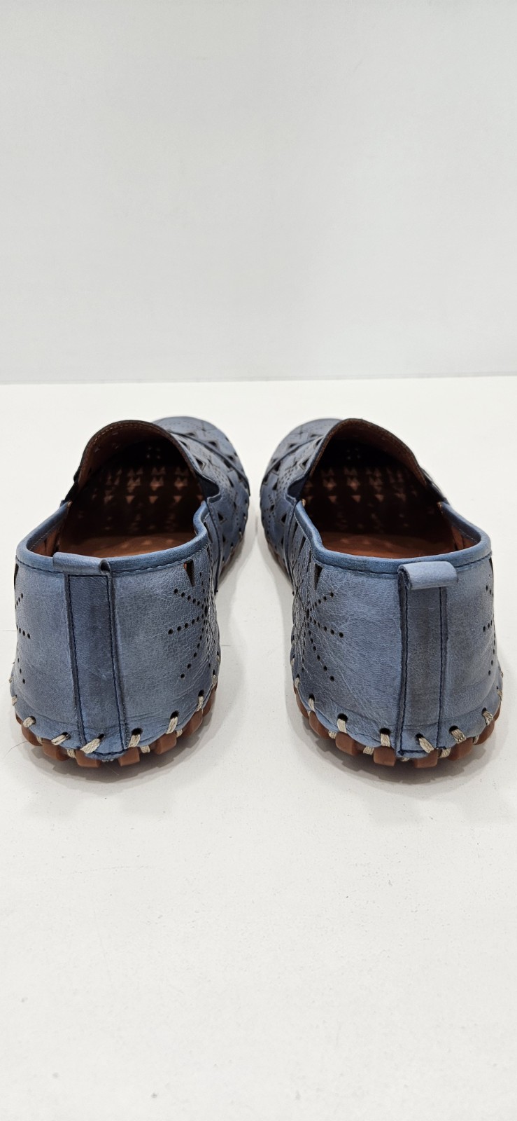 Spring Step Blue Fusaro Leather Shoes Flats Loafers – Size 12 1/2 – 13