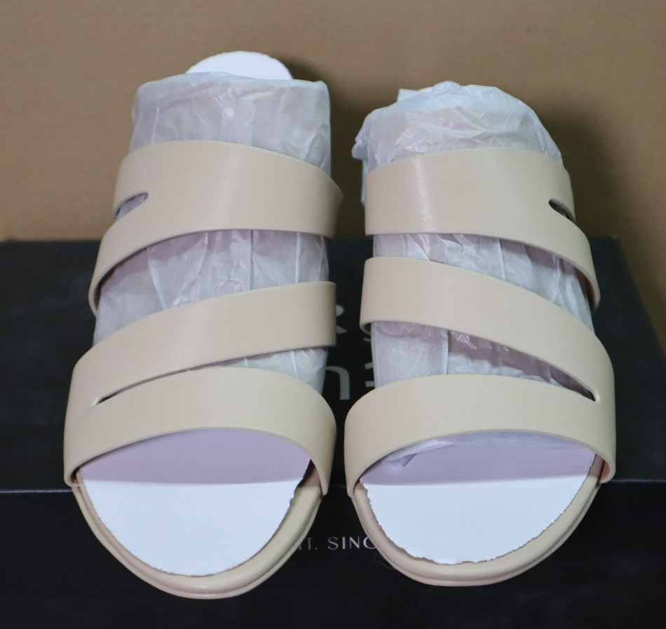 Naturalizer Beaming Mid-Heel Sandals Tan Smooth US Women’s Size 12M