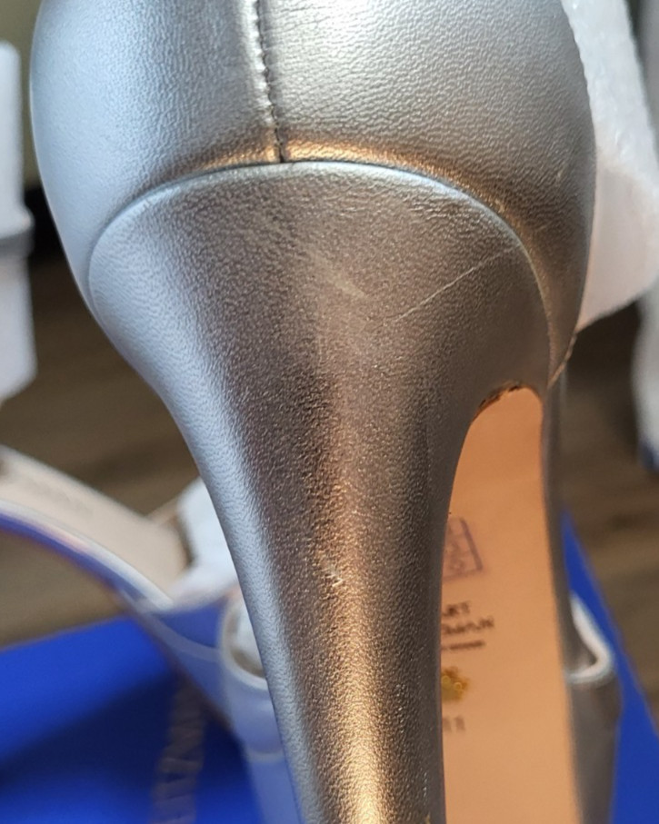 Stuart Weitzman Silver Discoplatform Sandals Size 11B / 41.5