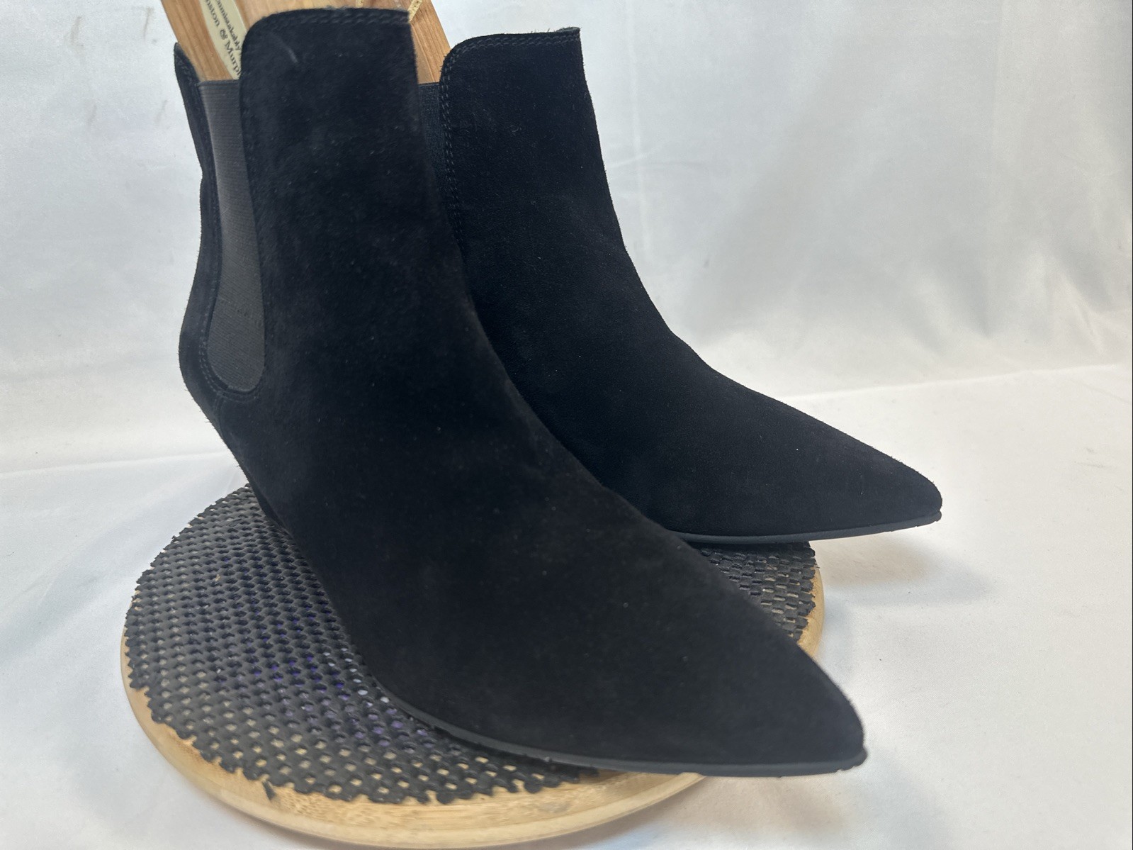 Pedro Garcia Women Ona Black Suede Wedge Boots Size US 10 EUR 41 NEW Sample WOB