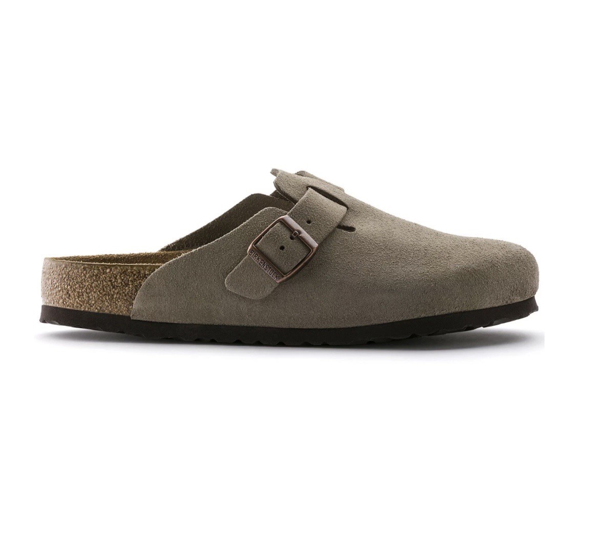 Boston Birkenstock Soft Footbed Grayish Green size 40 Women’s
