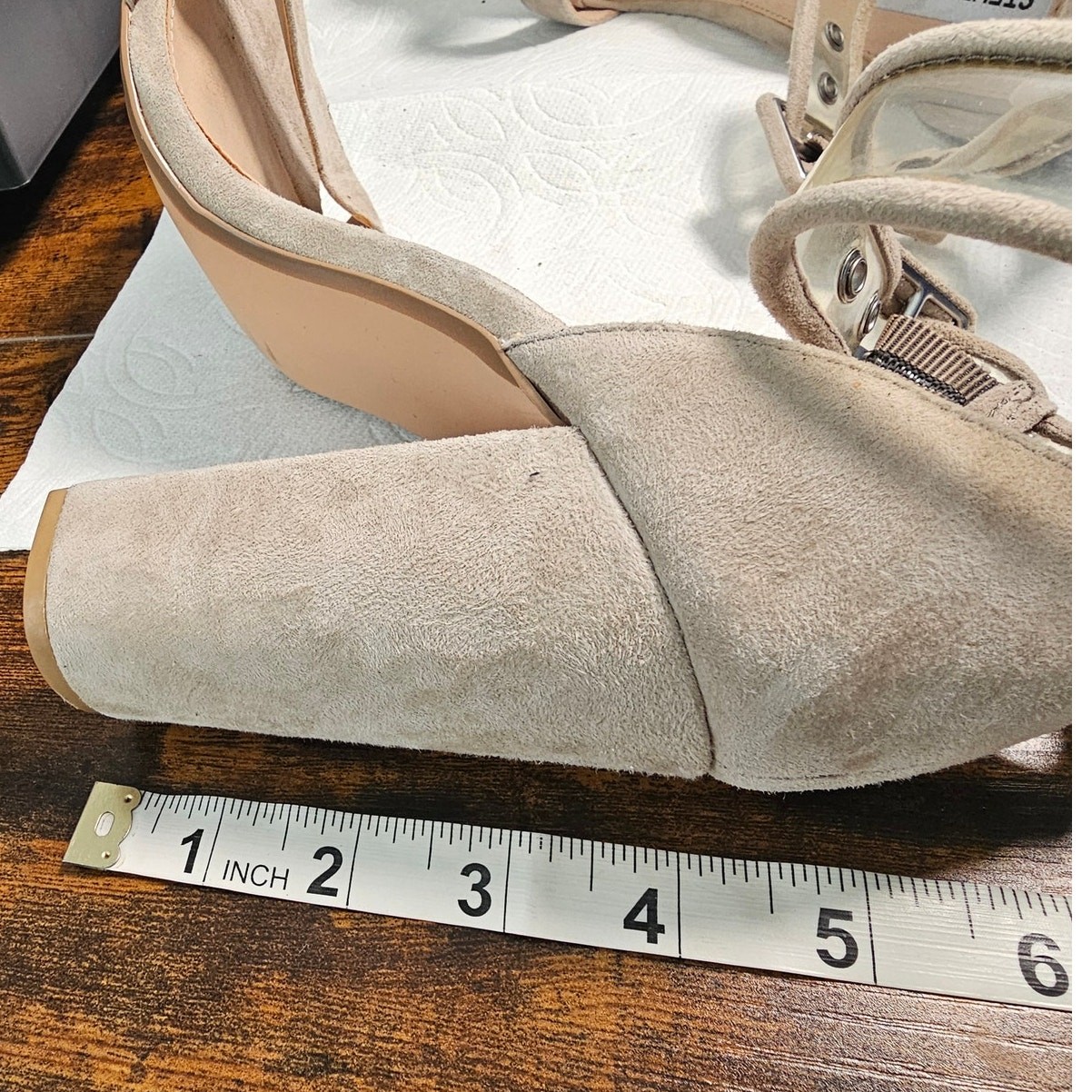 Steve Madden Women’s Suede Cecilia Dress Sandals, Taupe, Size 9 1/2