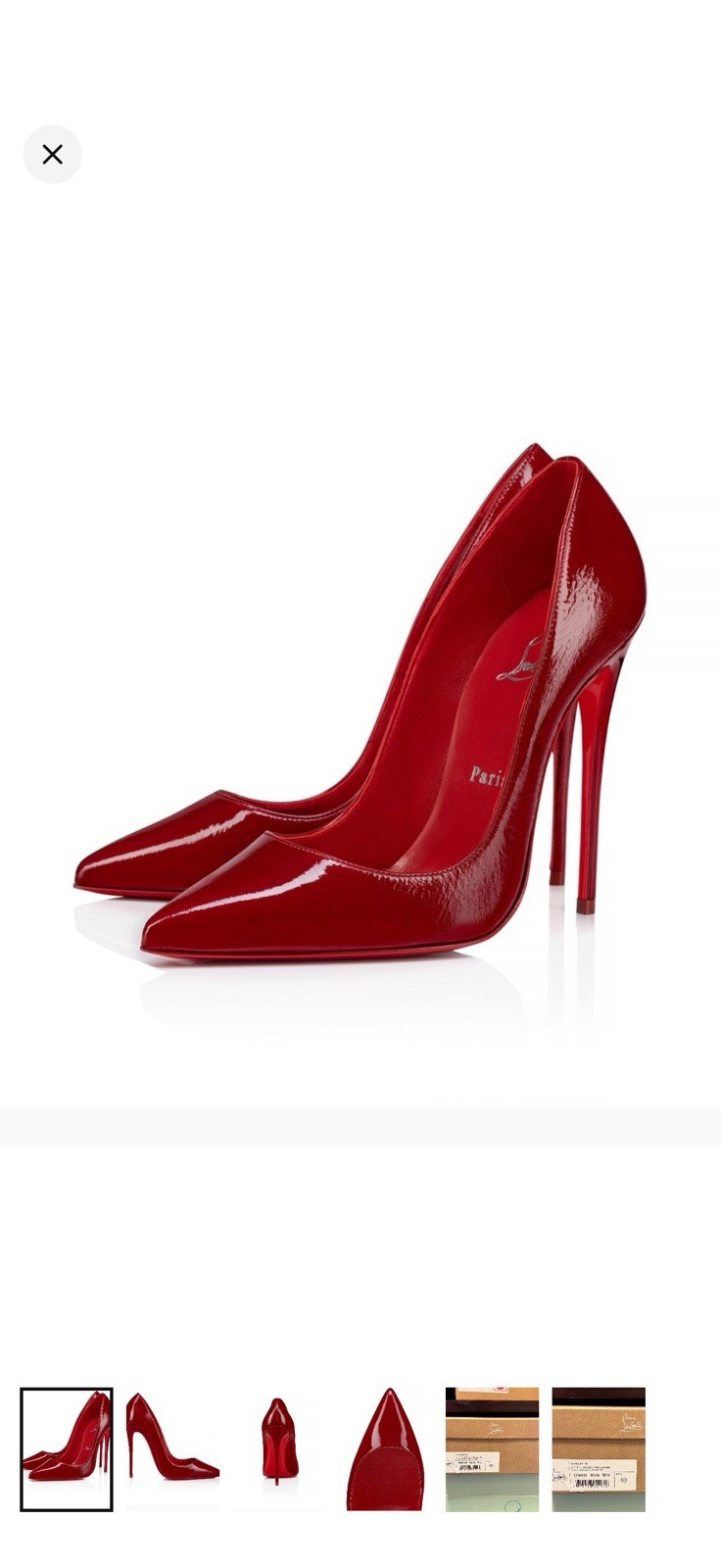 NEW Christian Louboutin So Kate 120 Loubi Red Patent Pumps EU 40 Box Rare