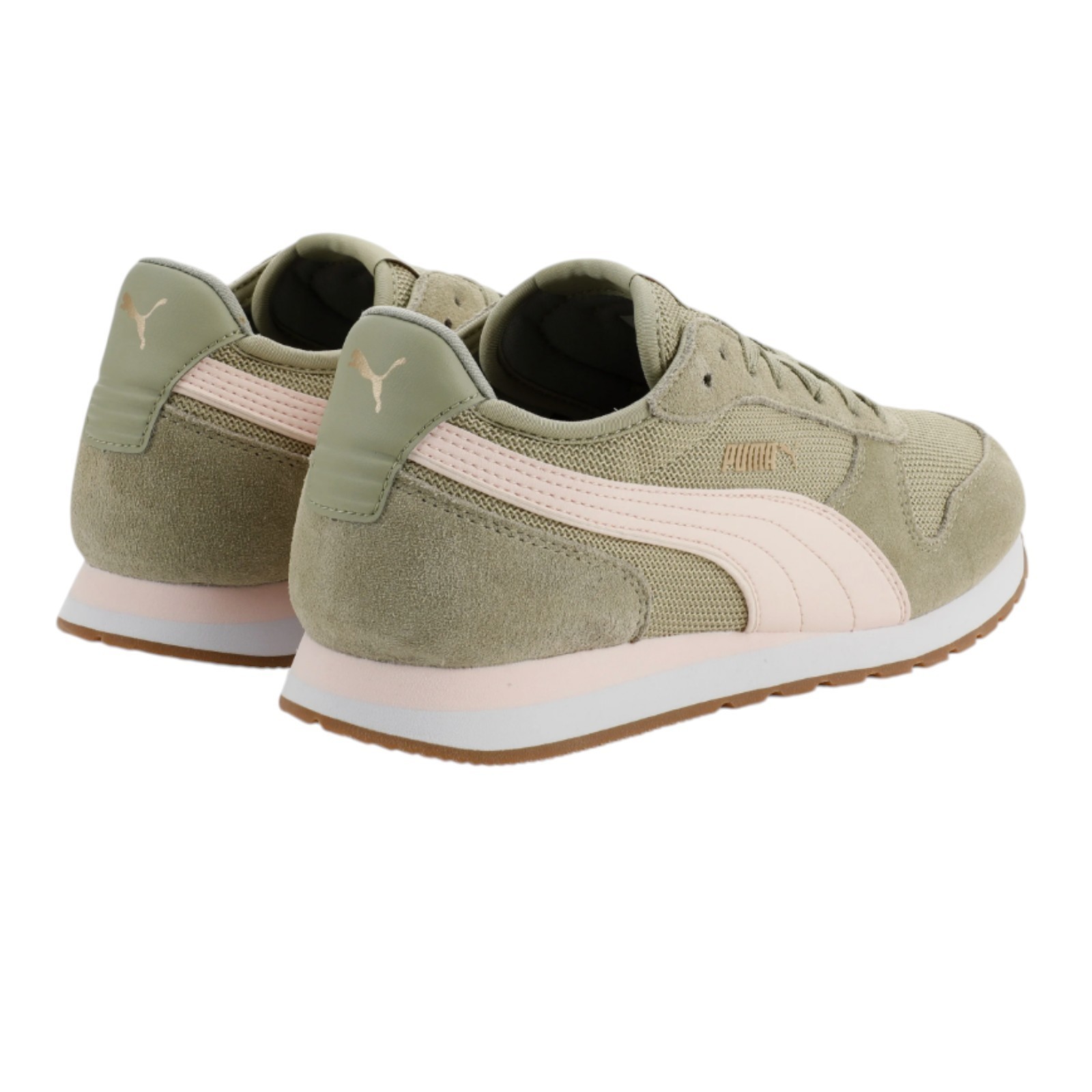 Puma Women’s Jogger Sneaker Running Walking Athletic Shoes Lace Up Cream / Green