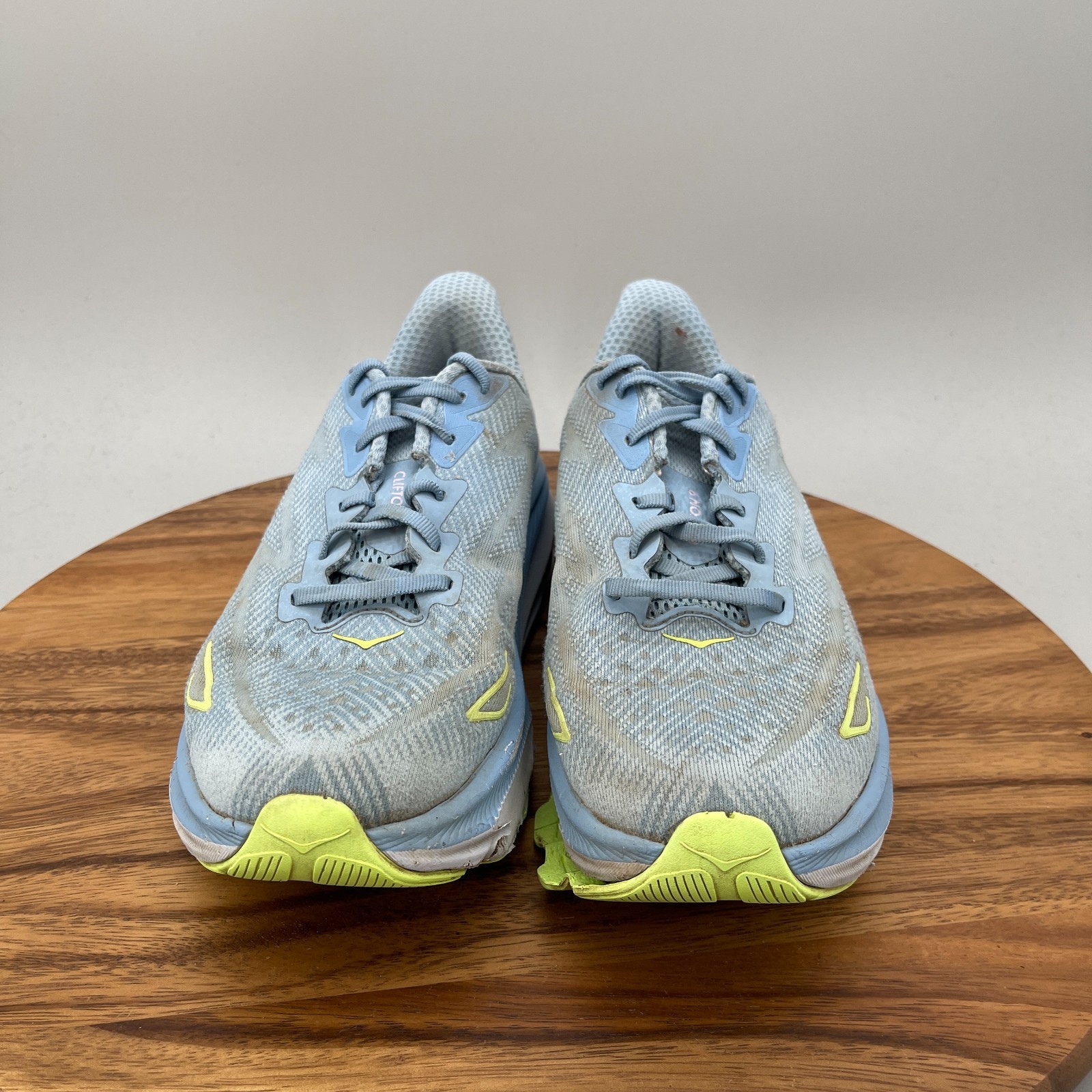 Hoka One One Clifton 9 Shoes Womens Size 10.5 B Blue Running Comfort Walking