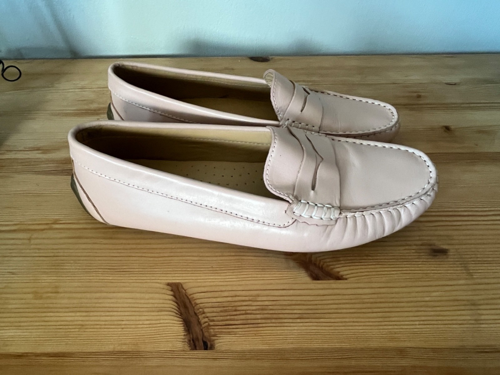 Talbots Leather Blush Pink Driver Loafers 8.5M – Women’s