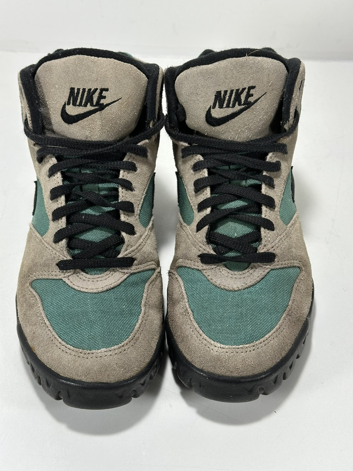 Vintage 90s Nike Caldera Hiking Boots Suede Women’s 6.5 Black Brown Green EUC!