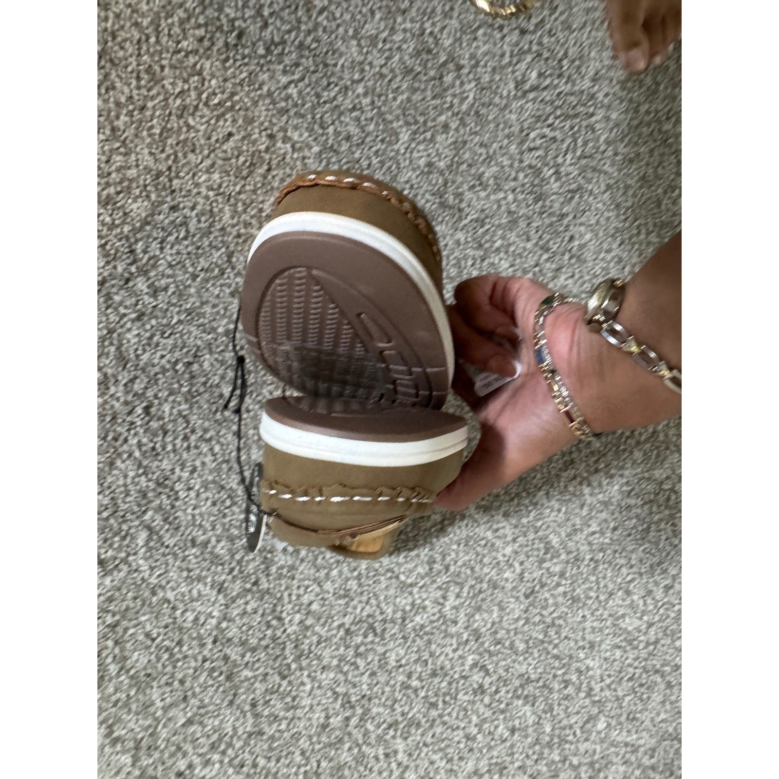 Alexis Bendel Comfort Brown Loafers Gold Bit Detail Slip On Shoes Womens 11 NEW