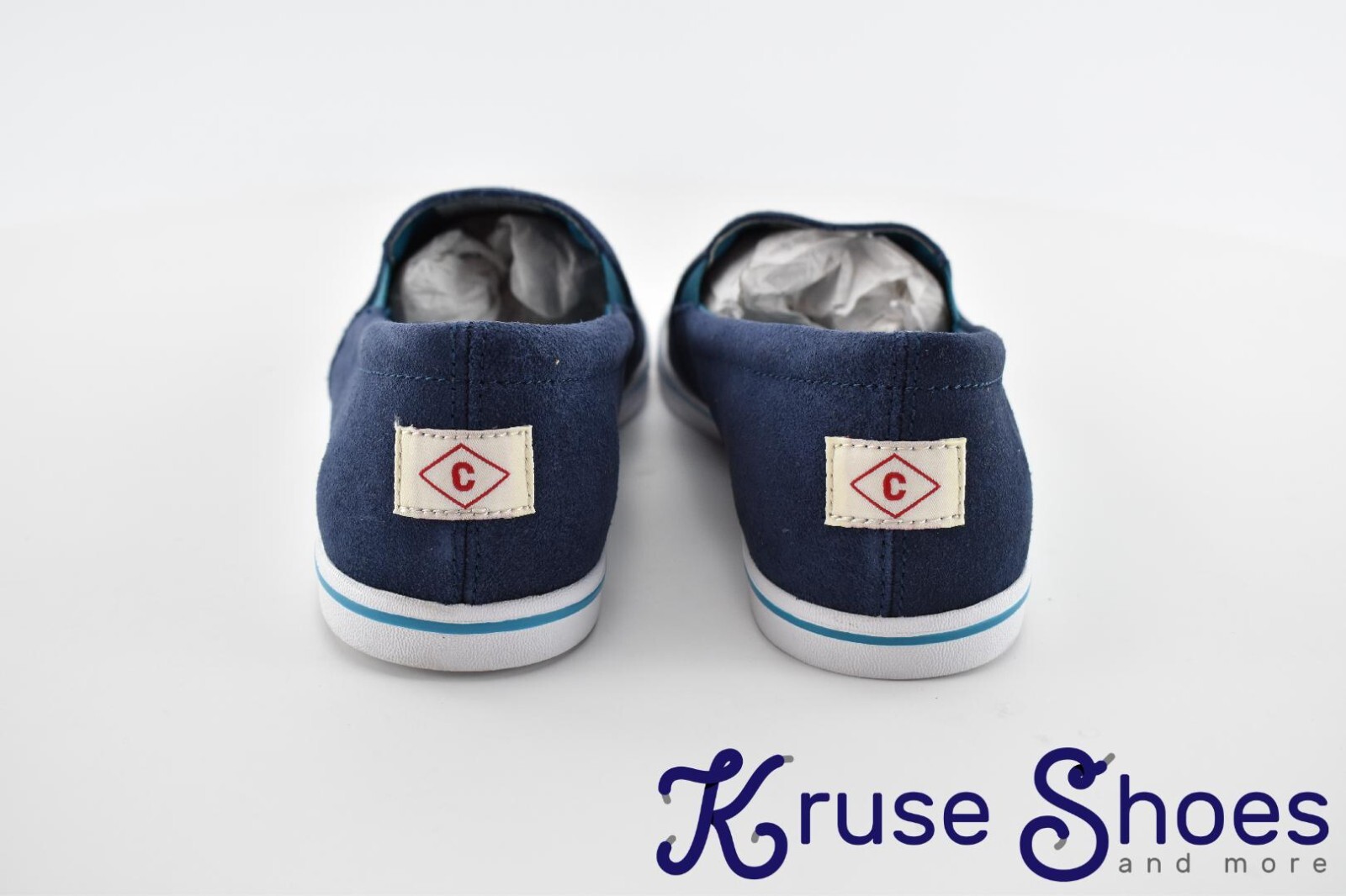 Lands’ End Women’s Canvas Leather Slip-On Sneakers «Deep Sea» Size 7B