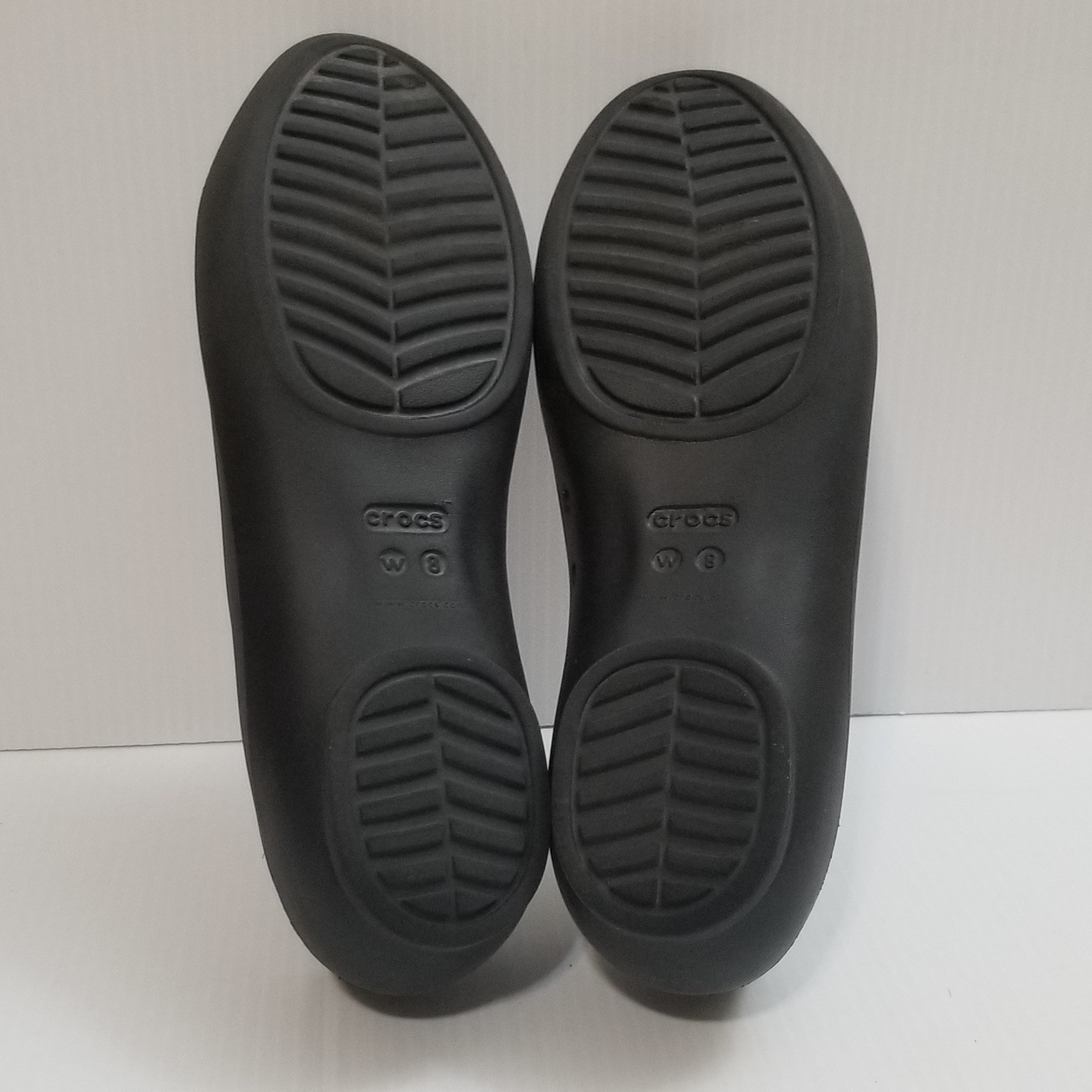 Crocs Shoes Women’s 8 Lina Slip-On Ballet Flats Black Standard Fit 203404