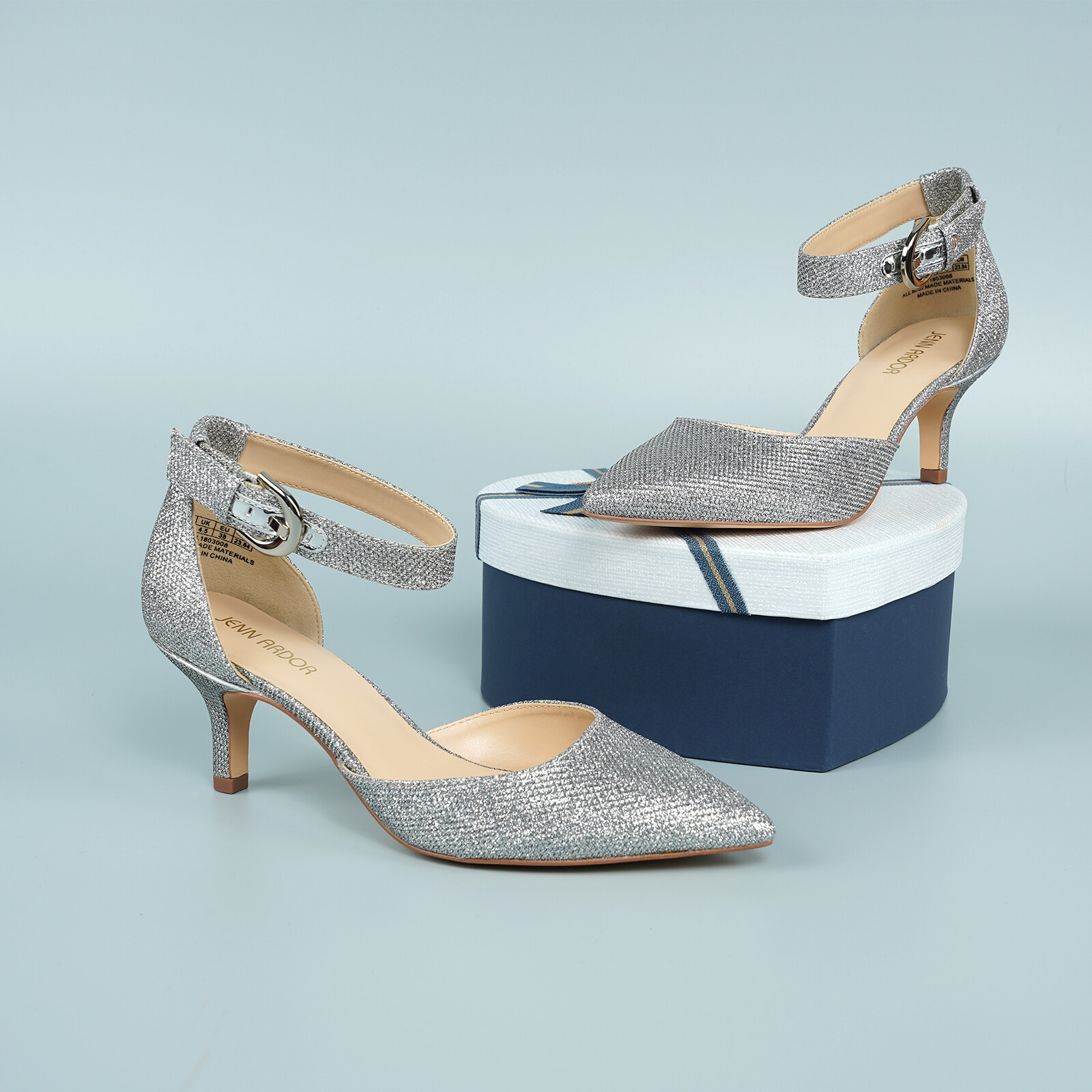 Women’s Kitten Heel Pumps Shoes Closed Pointed Toe Ankle Strap Dress Stiletto