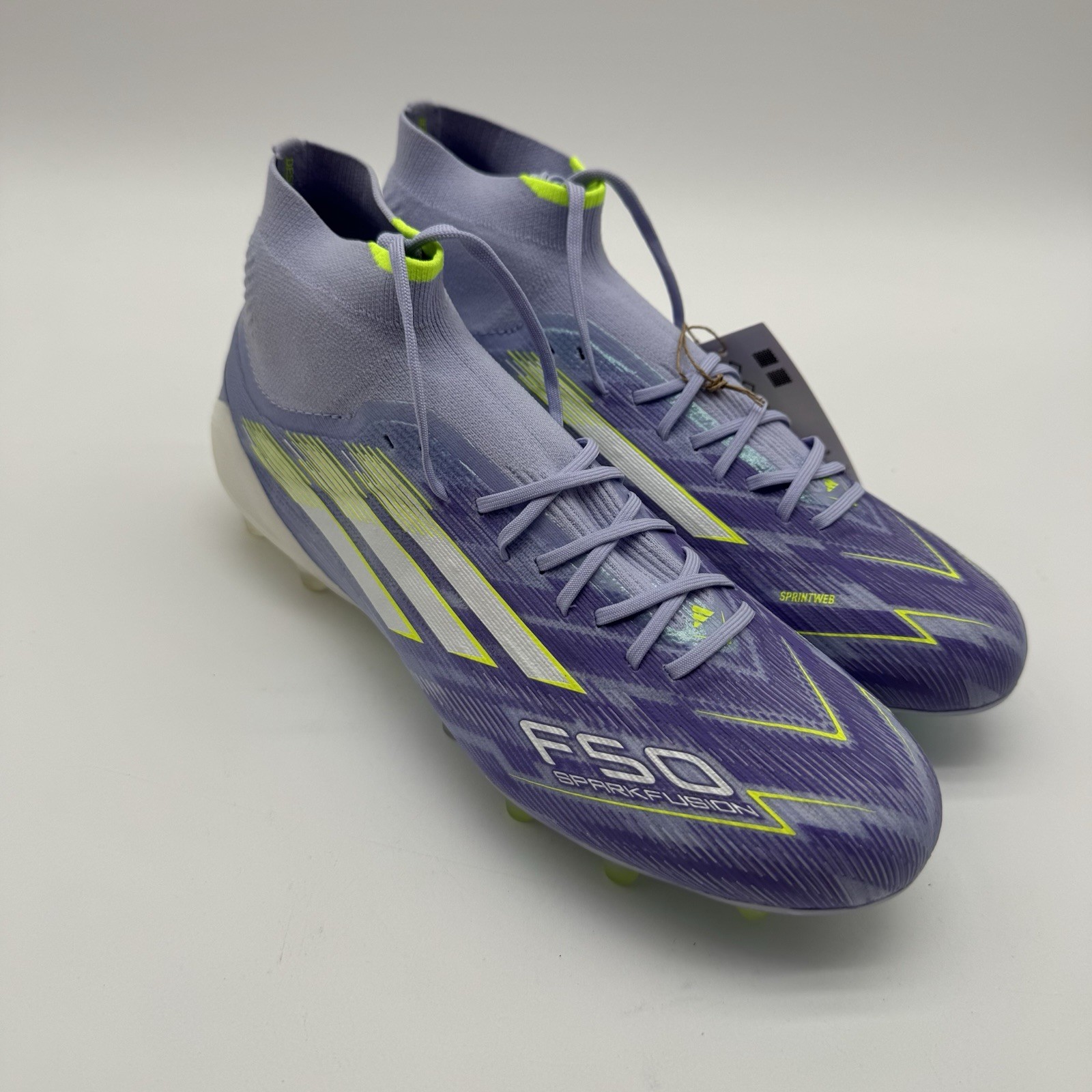 Adidas F50 Sparkfusion Elite Mid FG All Womens Sizes Purple Neon Soccer CLeats