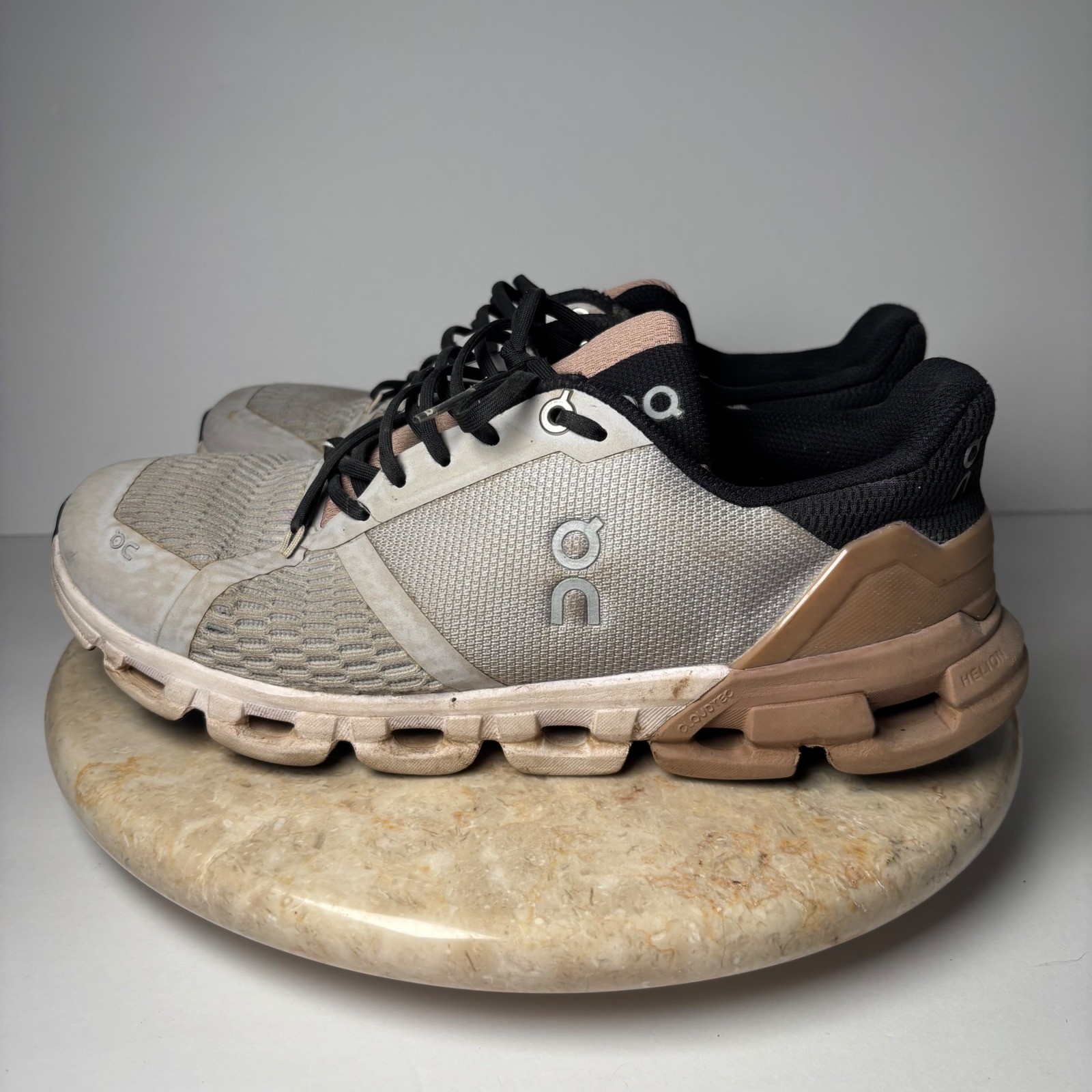 On Cloud Cloudflyer W8 Running Shoes Glacier Rose Brown CloudTec Helion