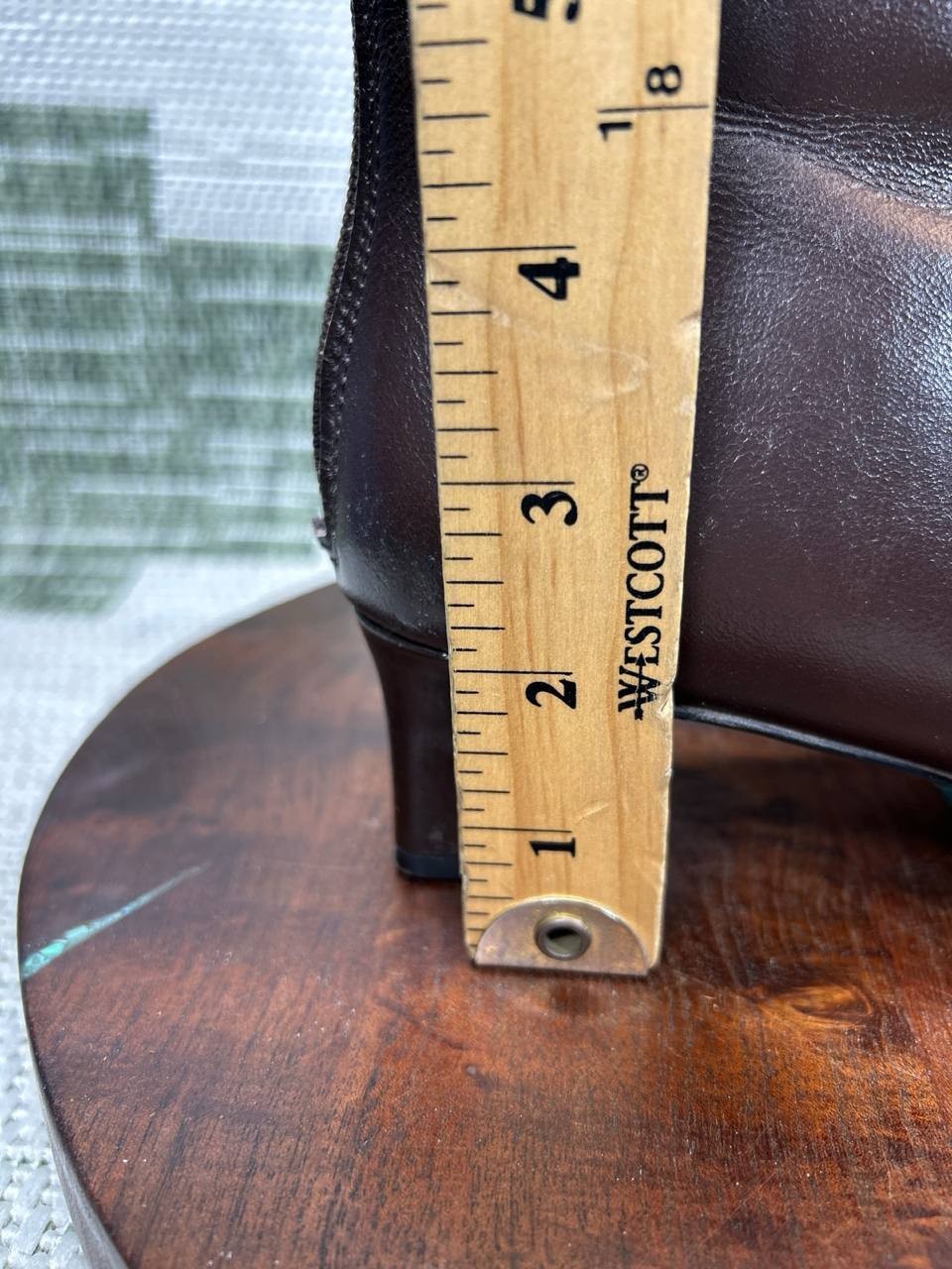 Madewell Boots Womens Size 9.5 The Dimes Brown Crinkle Leather Zip Kitten Heel