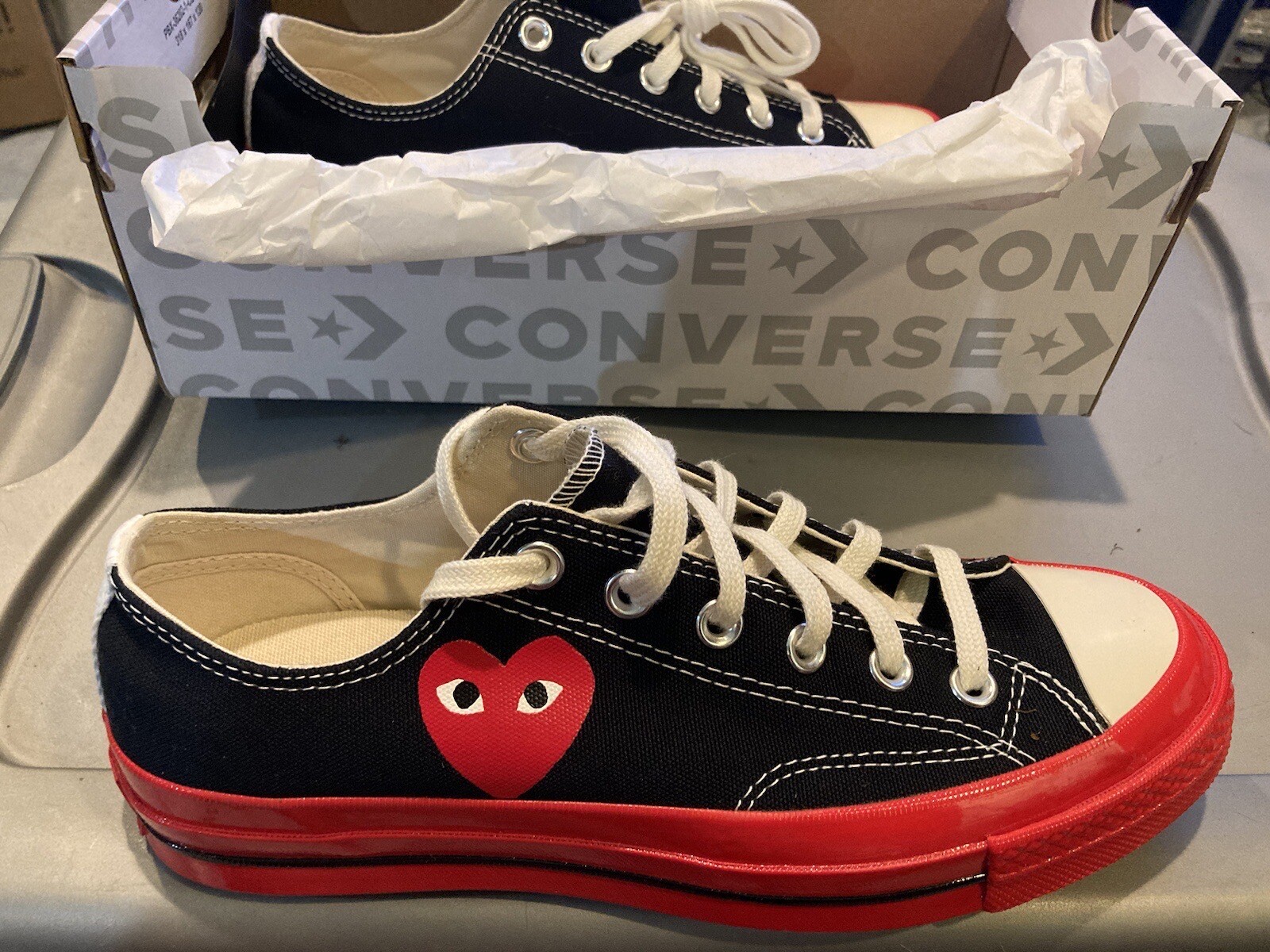 Converse Play Comme des Garçons Size 10 Women’s or Men’s 8 NIB Rare!