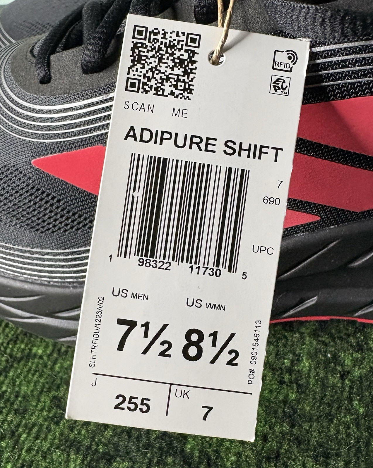 US Men’s 7.5/W 8.5 – Adidas Adipure Shift “Black Ruby” KI6233, Running Shoes