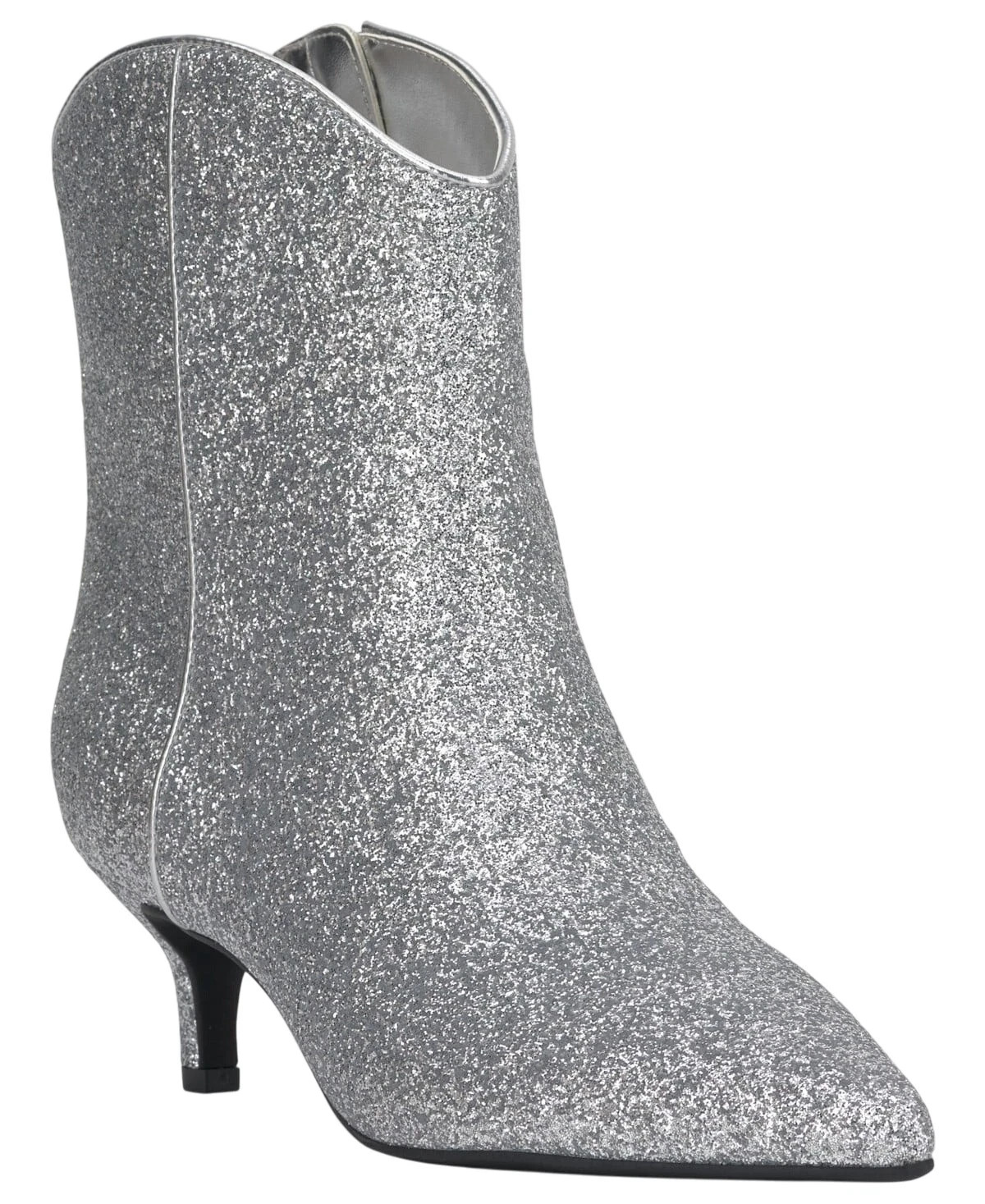 On 34th Womens Tulip Aatira Booties 10019682200 Silver Glitter Gray 7 M