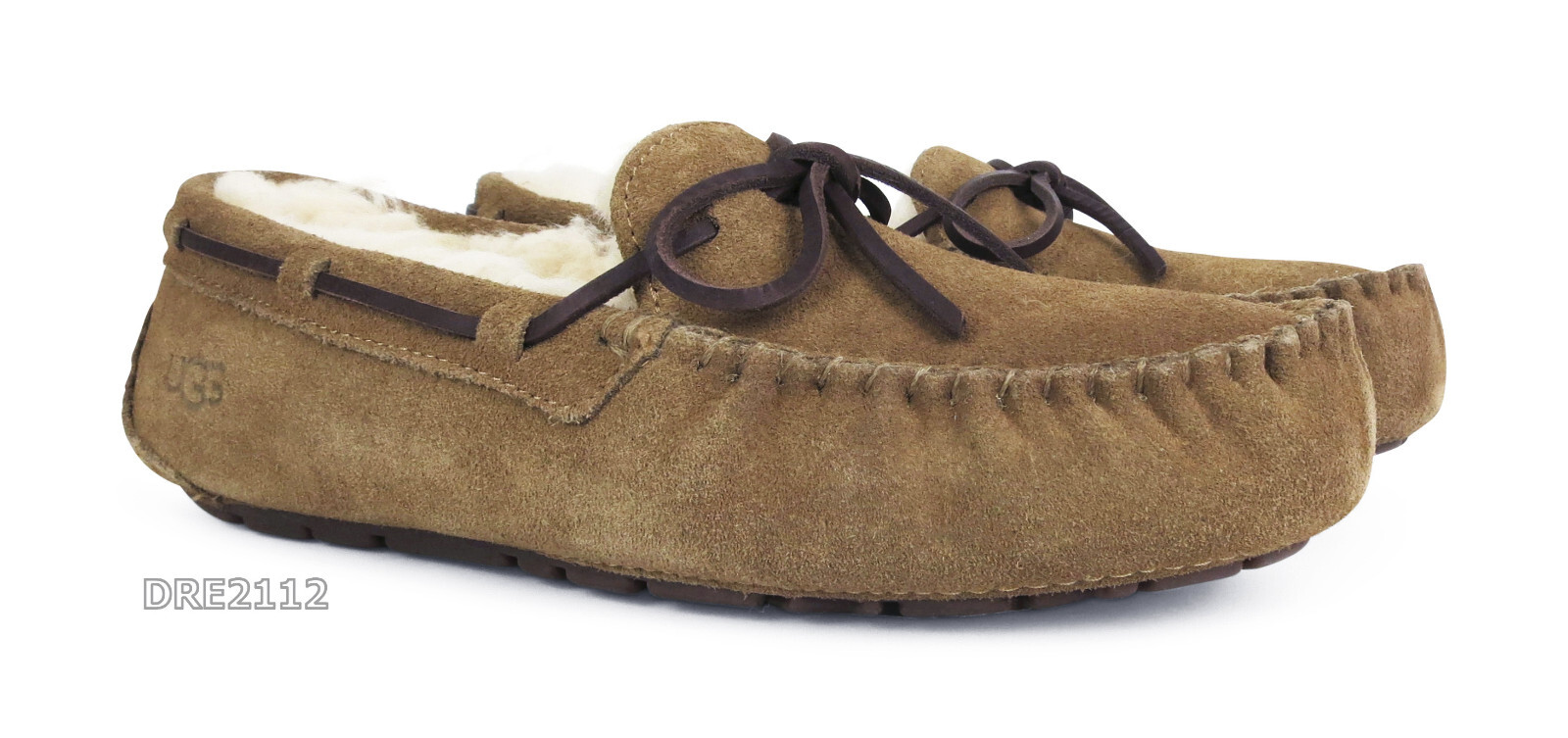 UGG Dakota Chestnut Suede Fur Slippers Womens Size 8 NEW
