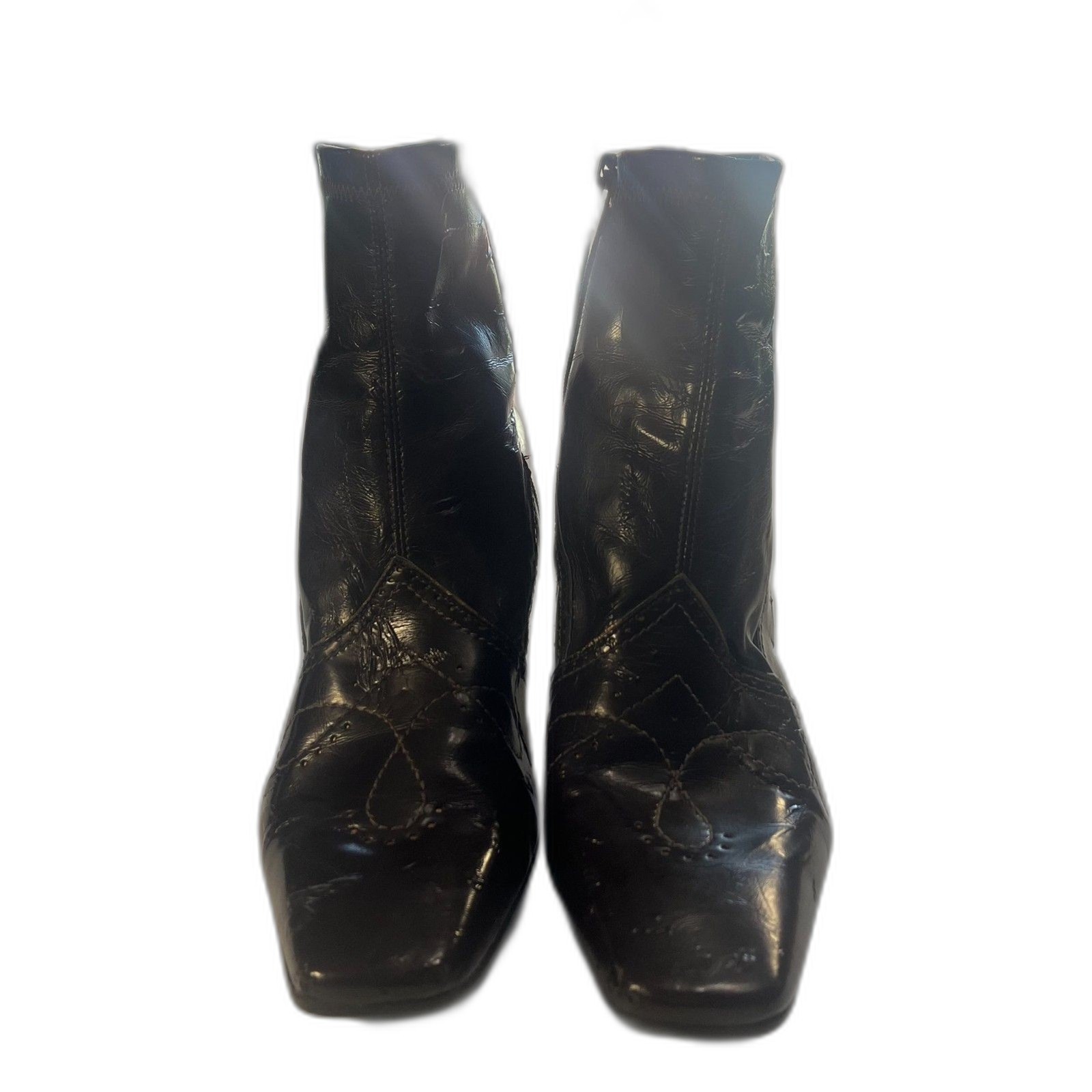 Franco Sarto Leather Ankle Boot Heels Made in Brazil Women’s Booties