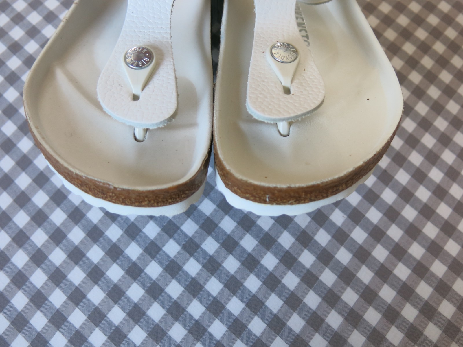 Birkenstock Gizeh Big Buckle Leather sandals white EU 36 US 5-5.5 regular/wide