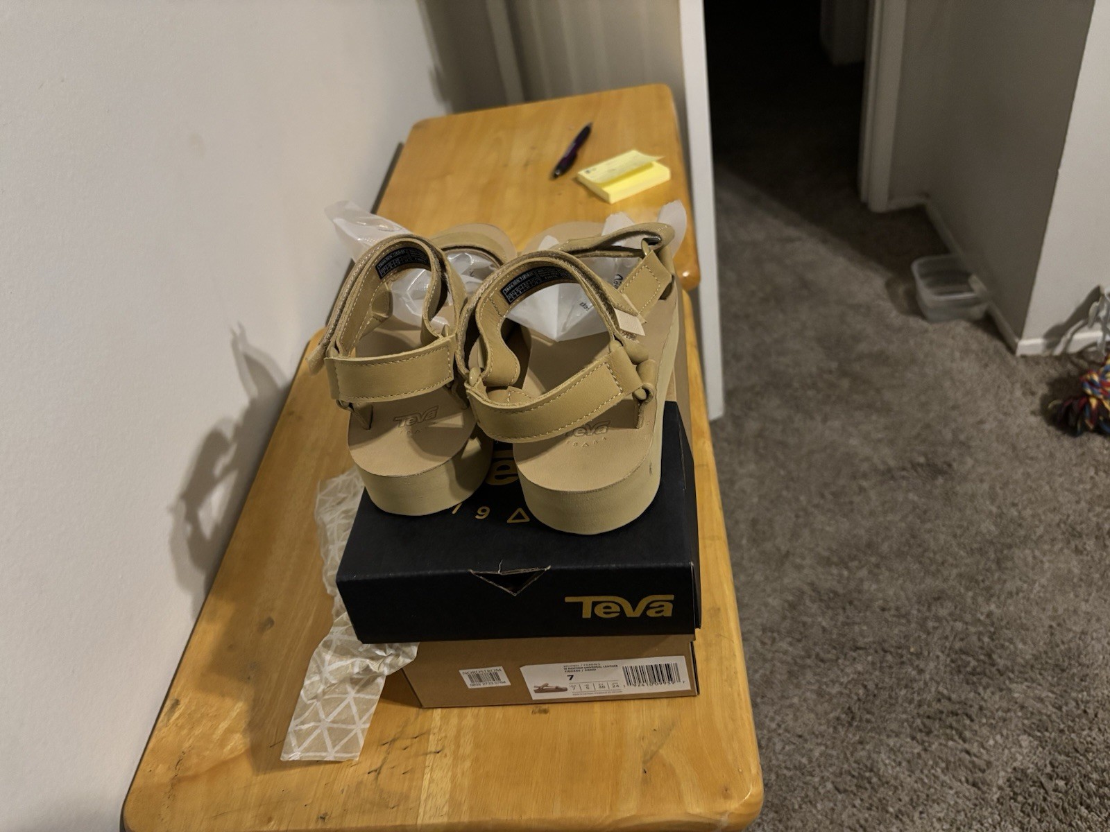 Teva Sandals Women Size US 7 Eu 38 Midform Universal Leather Strappy Sandals