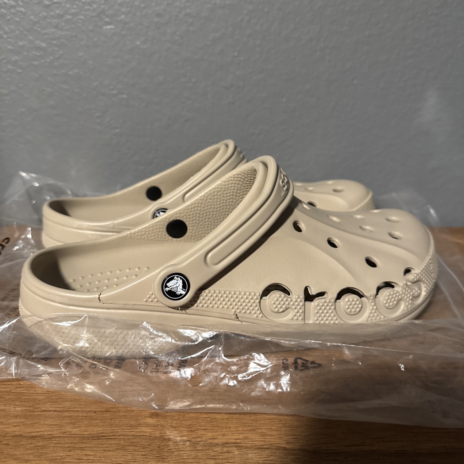 Crocs Adult Baya Cobblestone Slip On Slide Clogs Shoes Size US Men’s 11 New