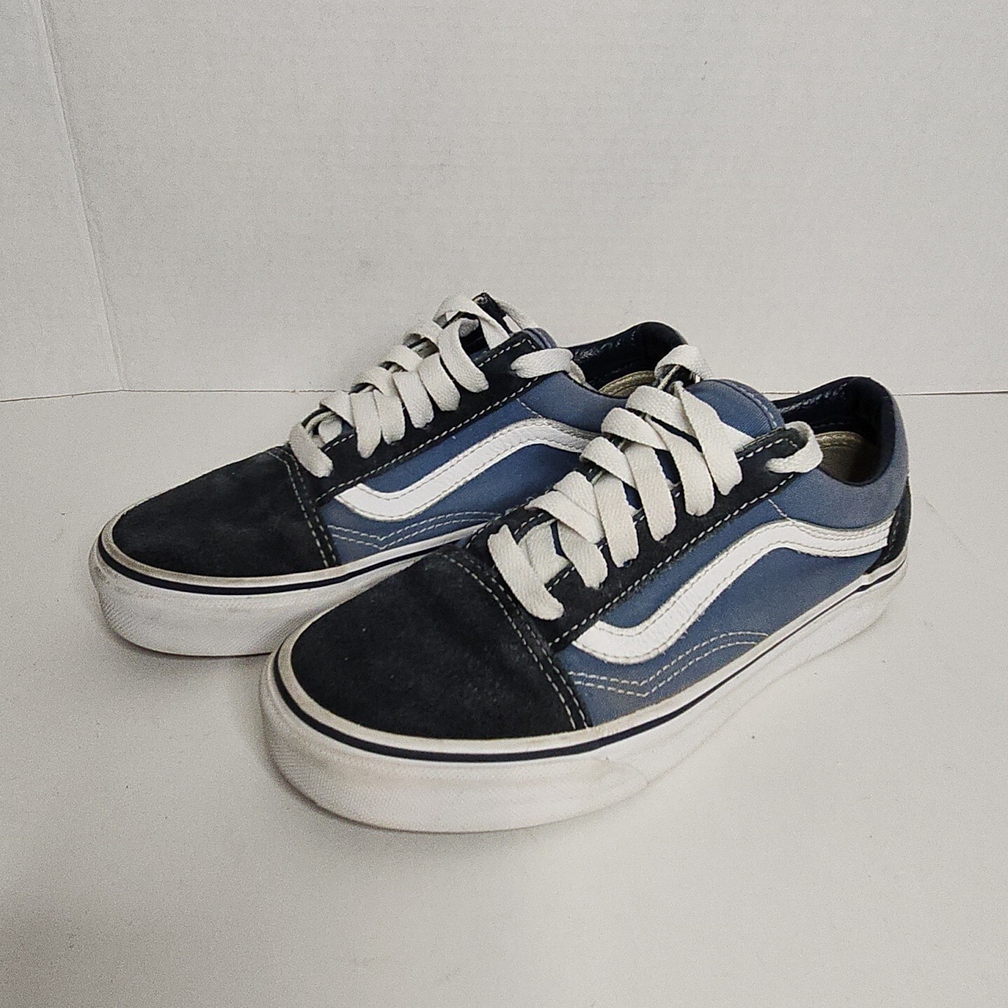 Vans Old Skool Acid Denim Skateboard Sneakers Shoes Blue Size Women 5 Men 3.5