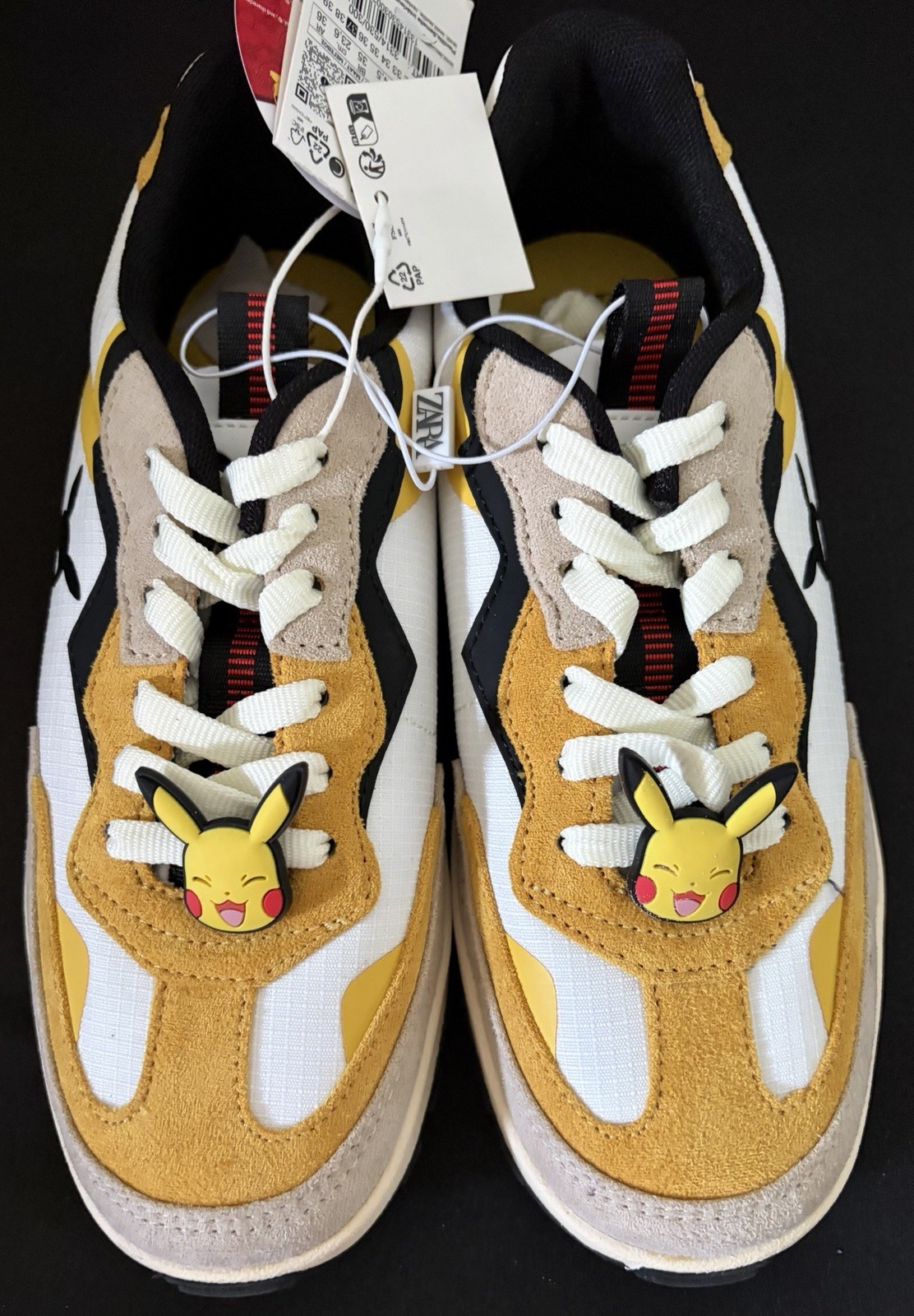 POKÉMON PIKACHU Sports Sneakers ZARA Sz 37EU Women 6.5us New Unisex Shoes Japan