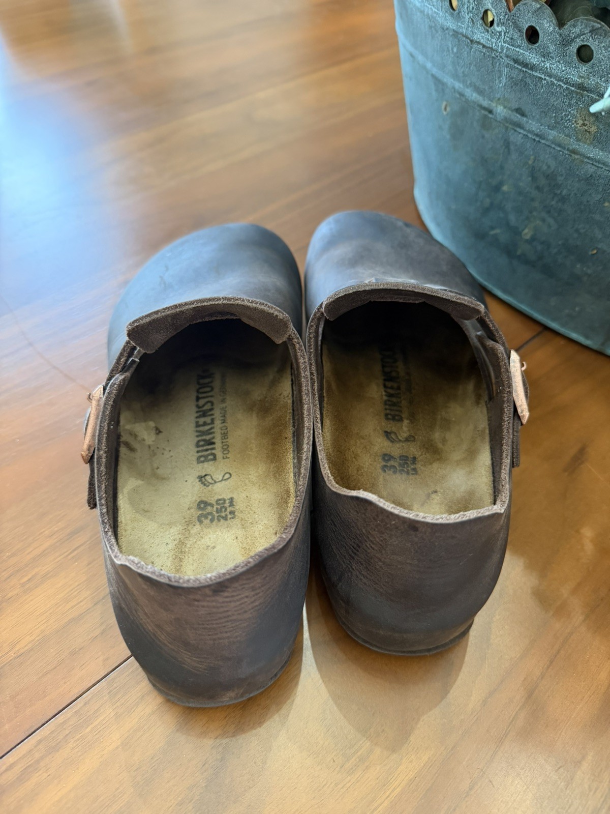 Birkenstock London Habana Oiled Leather Clogs Shoes EU 38
