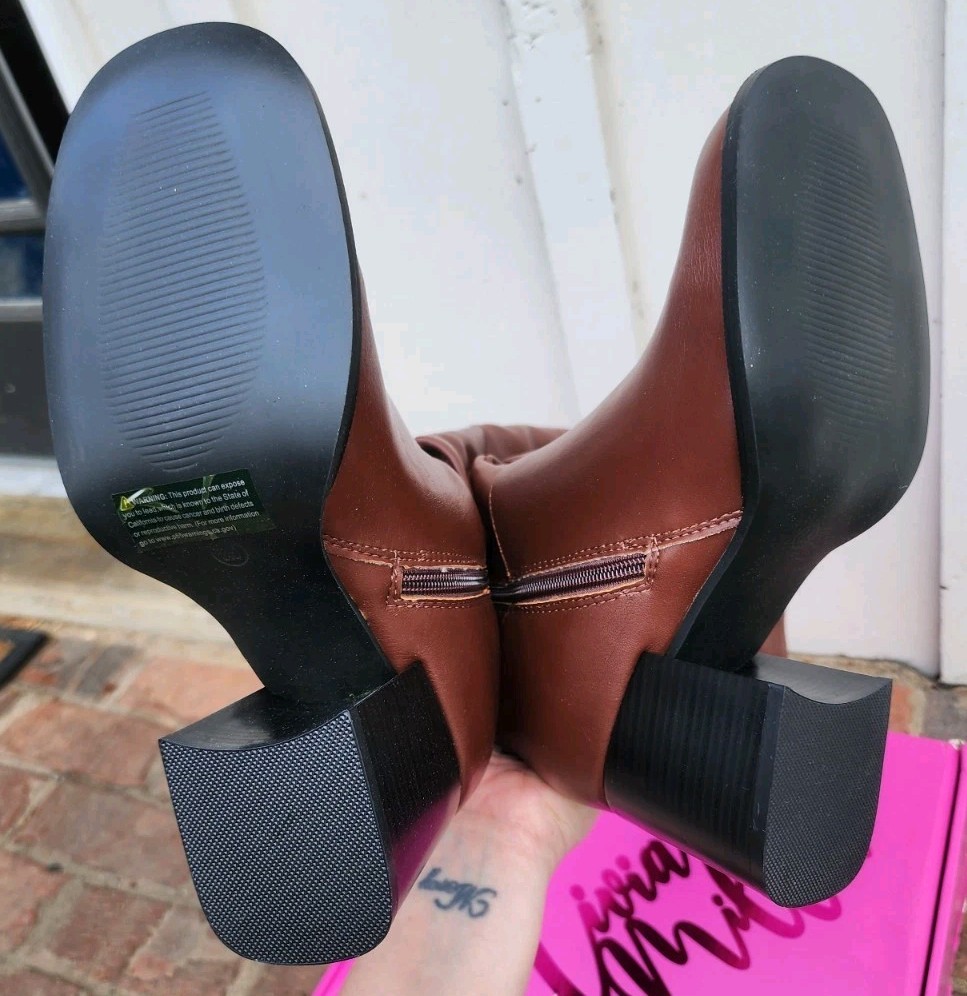 Olivia Miller Solar Thigh Brown Knee-High Women’s Boots, Sz 8.5, NEW!!