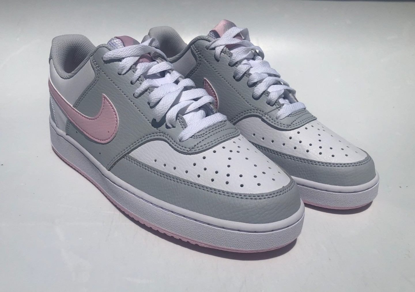 NEW Nike Court Vision LO Pink White Women’s Sz10 IB4009-043 force dunks air 1