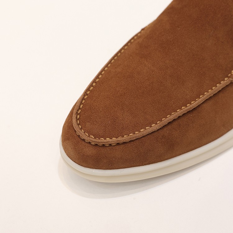 Mens Summer Suede Leather Slippers Casual Mules Comfort Retro Loafers Shoes