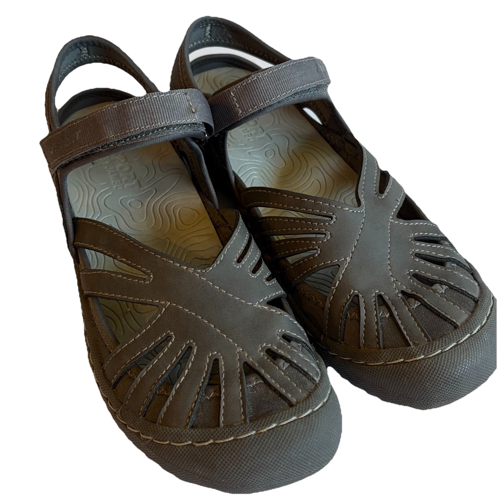 Jambu JSport POPPY Grey Sport Sandals New Womens Shoes, Size 7.5