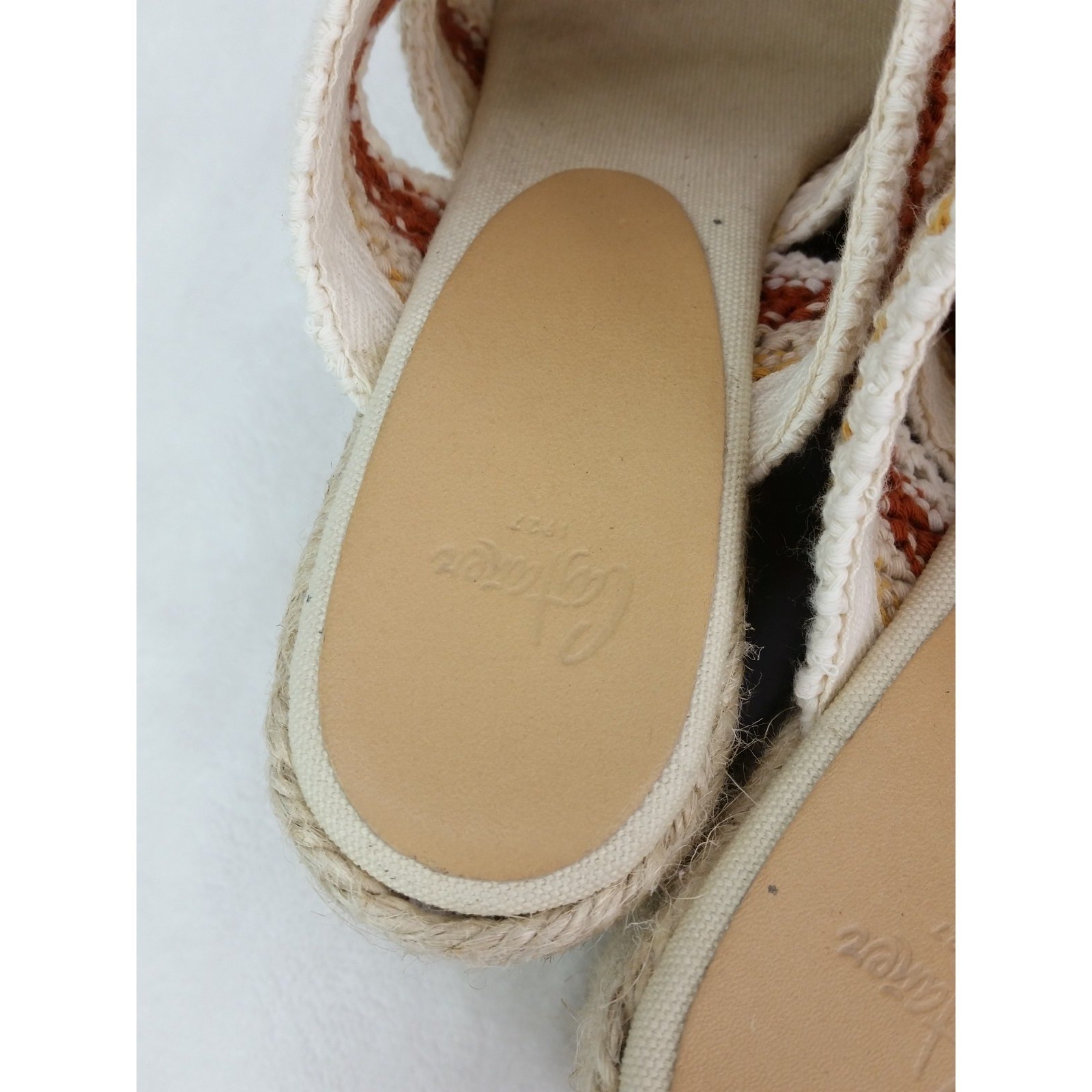 Castañer Elegant Cream Espadrille Wedge Sandals EU 39 US 7.5 Castaner Shoes