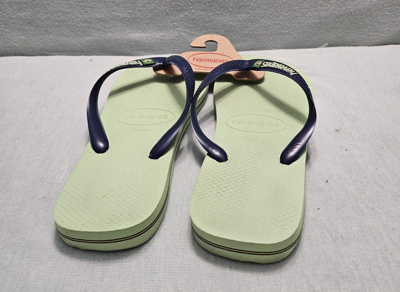 Authentic Havaianas Light Green Flip Flops/slipper 41-42USA 11/12W Brazil